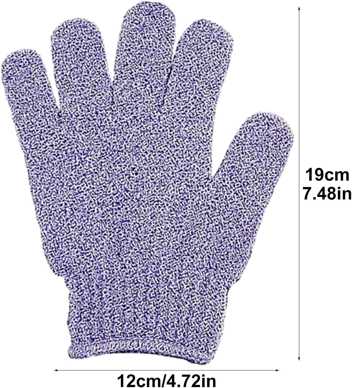 8 PCS Exfoliating Gloves, Double Sided Exfoliating Glove, Body Scrubber Shower Gloves, Dead Skin Cell Remover, Blue Pink White Purple, Nylon, 12X19Cm/4.72X7.48Inch image number 2