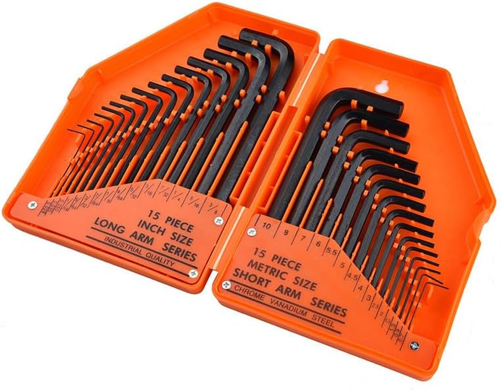 Tootoo 31Pc Allen Key Set Metric & Imperial Combination Hex Wrench Keys with T-Handle image number 5