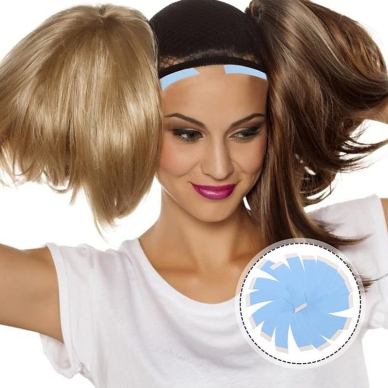 Waterproof Lace Front Wig Tape - 50Pcs Double Sided Adhesive Hair Tapes for Wigs, Invisible Double Side Tape (Type A) image number 4