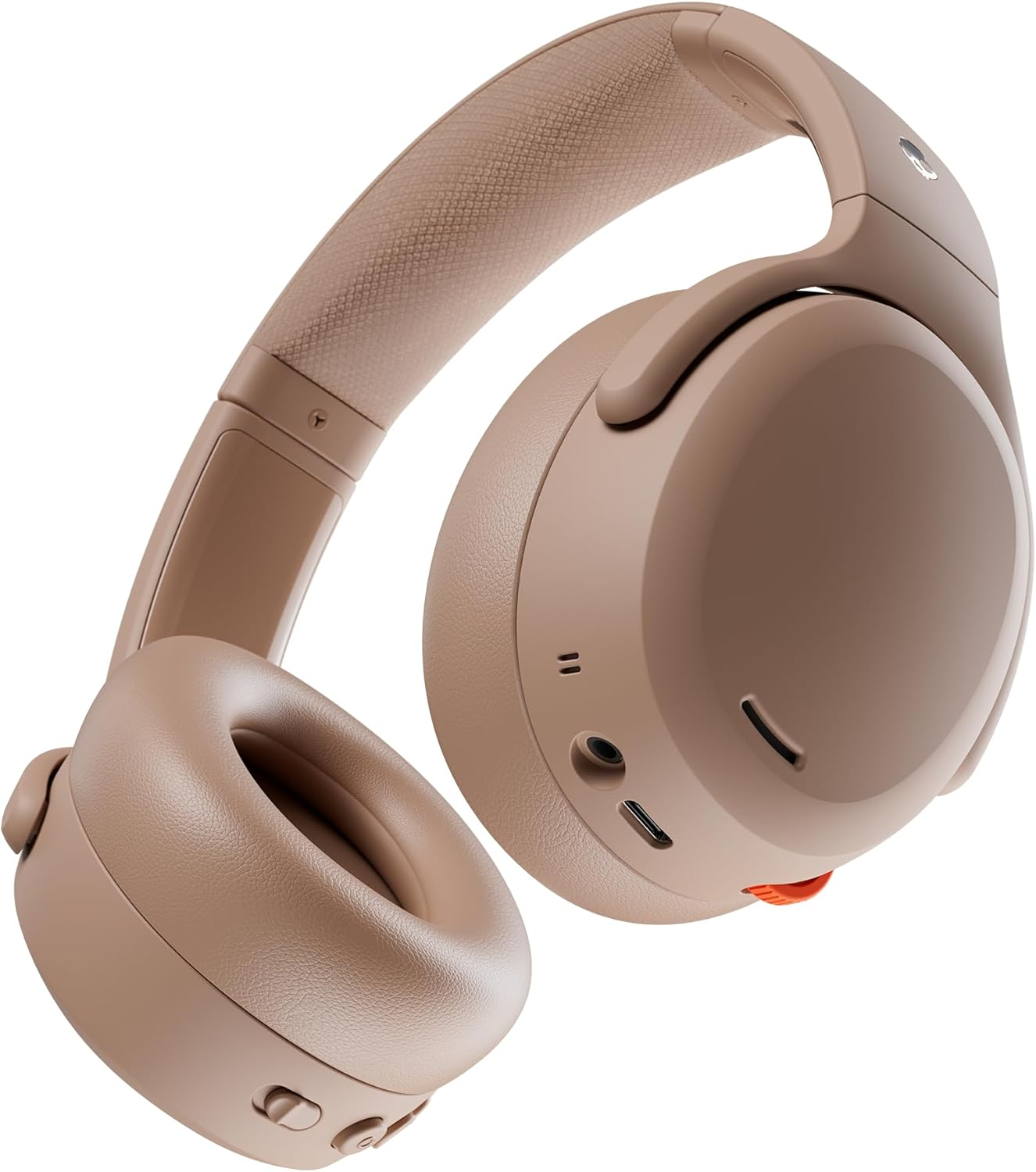 Skullcandy Crusher ANC 2 Bluetooth Noise Cancelling Headphones 50 Hour Battery Extra Bass Tech Usage Wireless Headphones with Built in Microphone with Android and Iphone Noise Cancelling - Base Tan