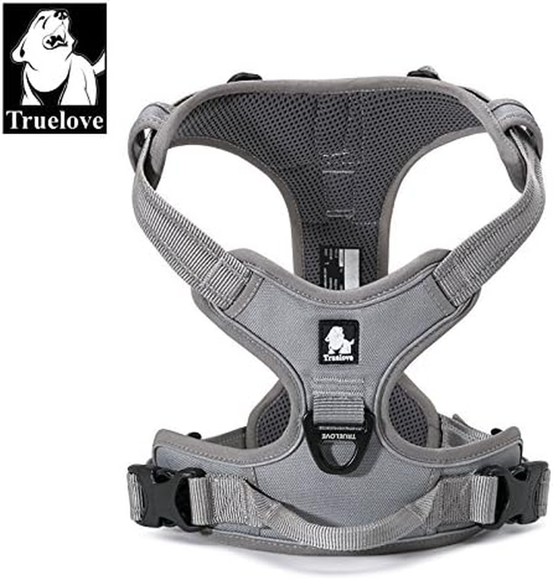 WINHYEPET Truelove Dog Harness No-Pull Reflective Adjustable Pet Harness with 2 Lead Clips, Easy Control Handle for Small, Medium and Large Dogs, TLH5651 image number 2