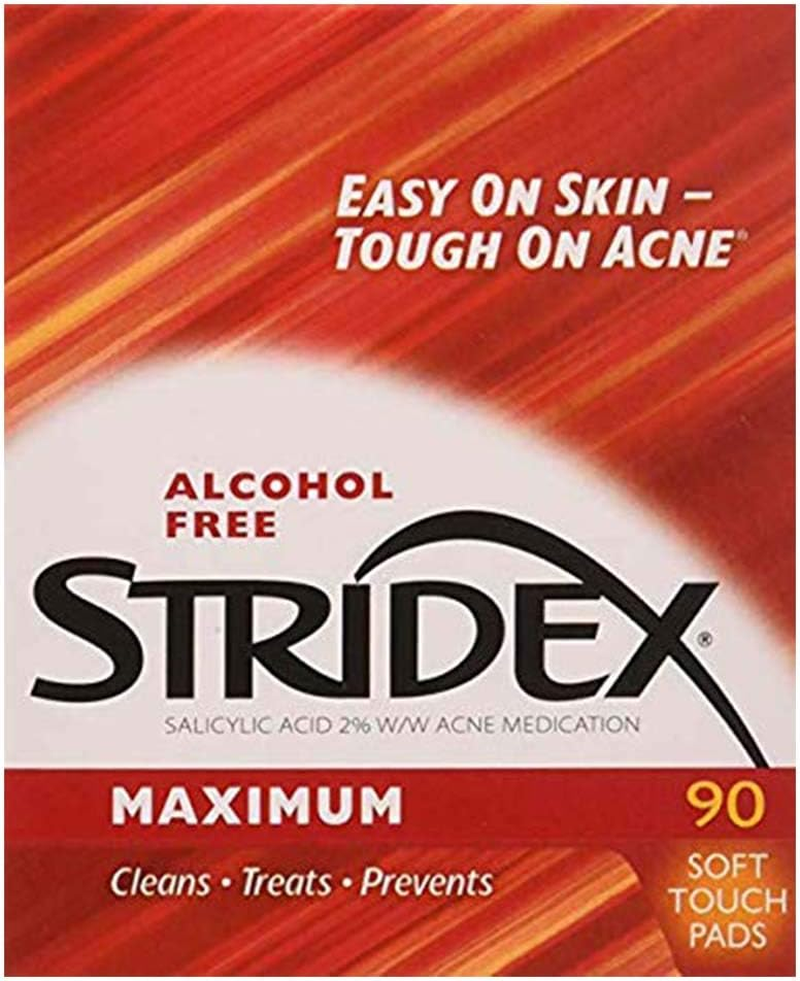 Stridex, Single-Step Acne Control, Maximum, Alcohol Free, 90 Soft Touch Pads