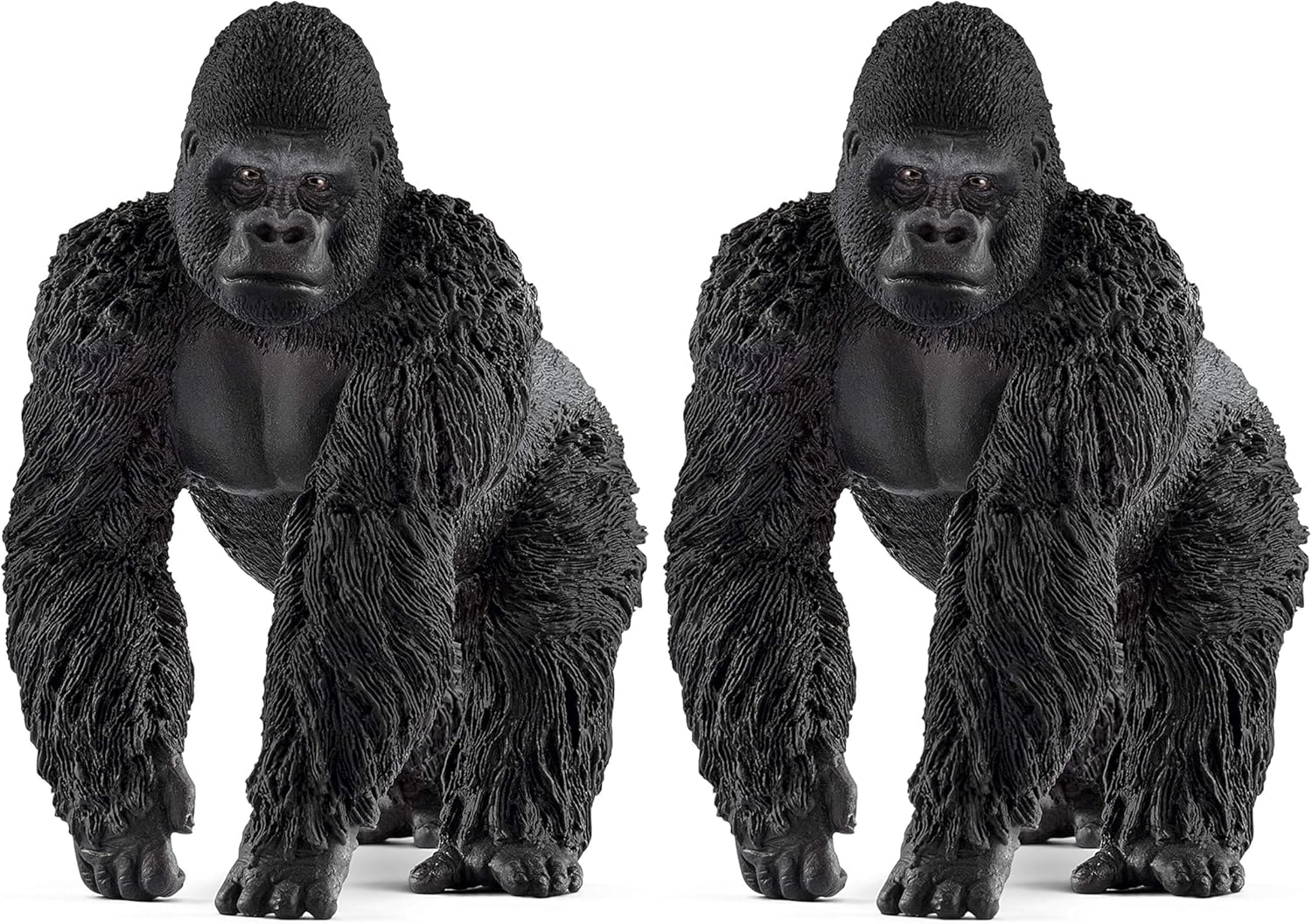 Schleich WILD LIFE 14770 Realistische Gorilla M&auml;nnchen Tiere Figur - Realistisches Gorillam&auml;nnchen - Tiere Figuren Sets F&uuml;r Fantasievolles Spiel Ab 3 Jahren - 3.7 Inch (Pack Of 2)