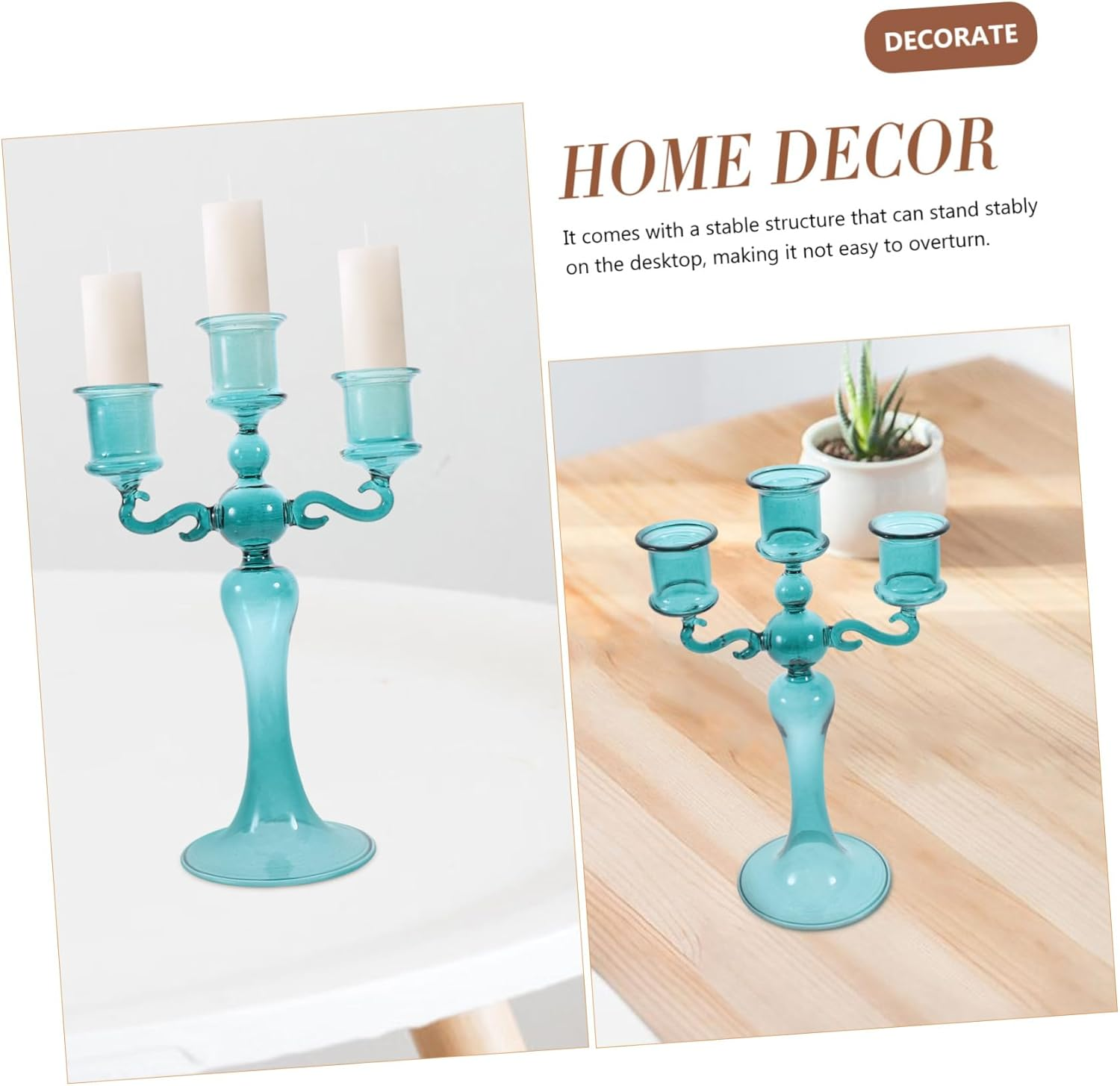 CORHAD Elegant Candlestick Holders for Romantic Dinners Decorative Taper Candle Stands for Home Decor for Weddings Parties and Special Occasions Stylish Design image number 3