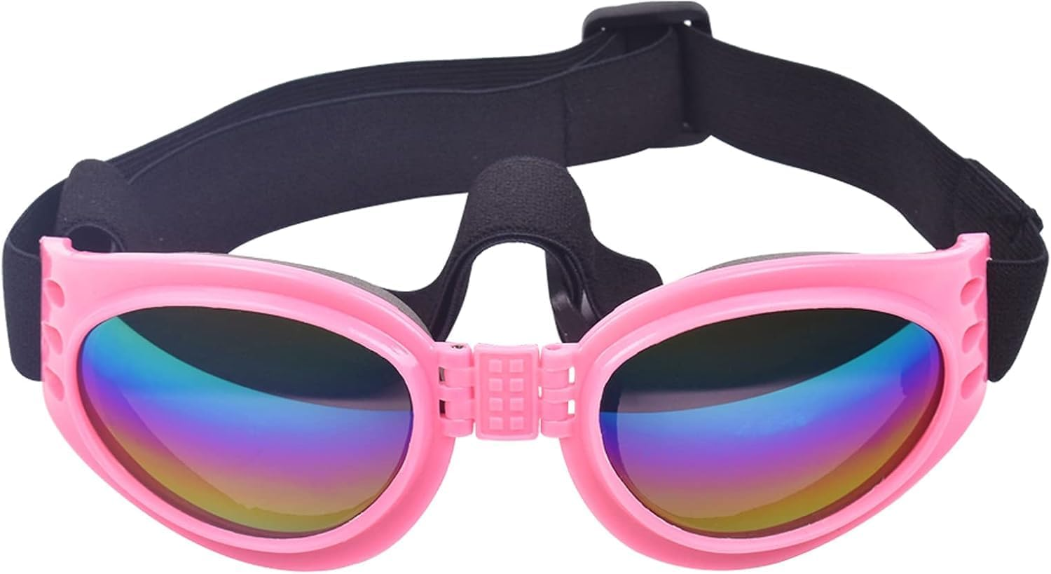 Dog Goggles Dog Sunglasses Adjustable Strap for Waterproof Windproof UV Protection Sunglasses for Dog, for Go Out Travel Skiing Swim (Pink) image number 3
