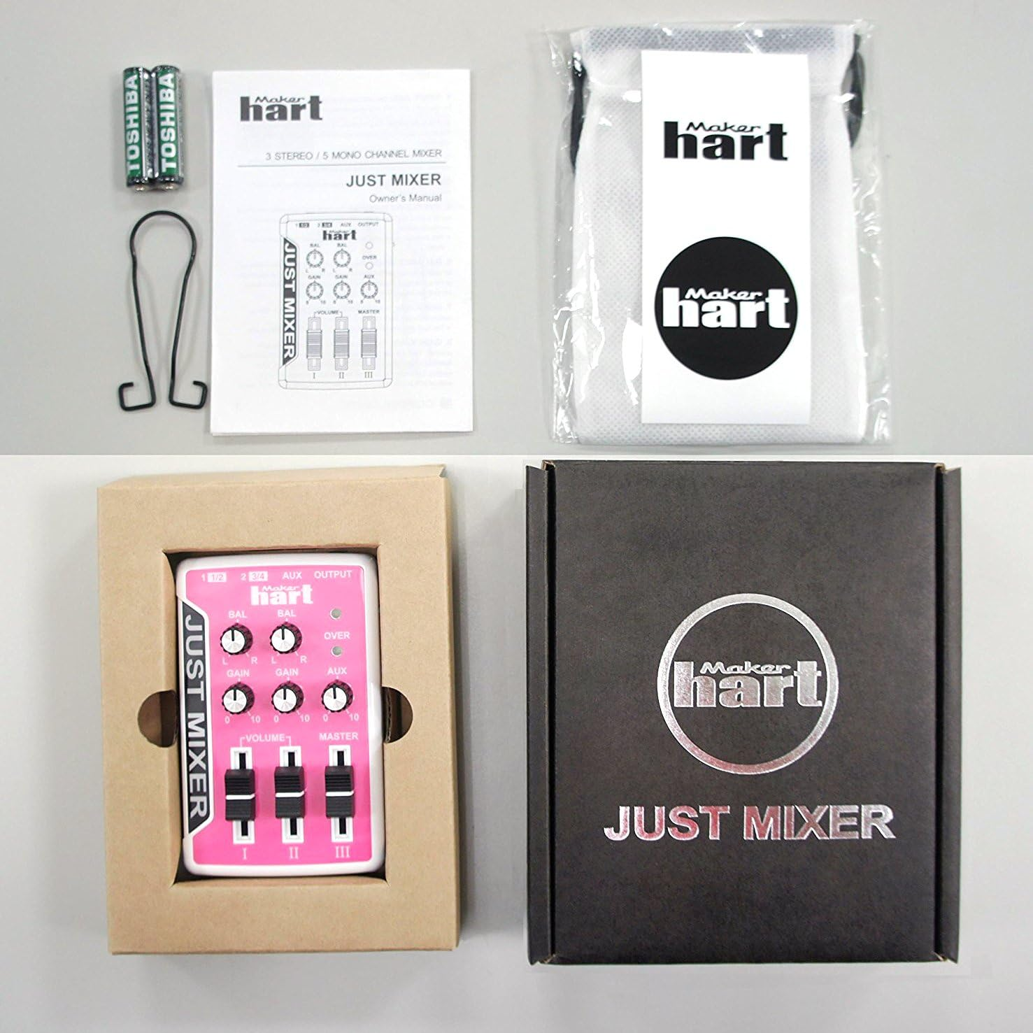 JUST MIXER Audio Mixer - Battery/Usb Powered Portable Pocket Audio Mixer (Orange) image number 4