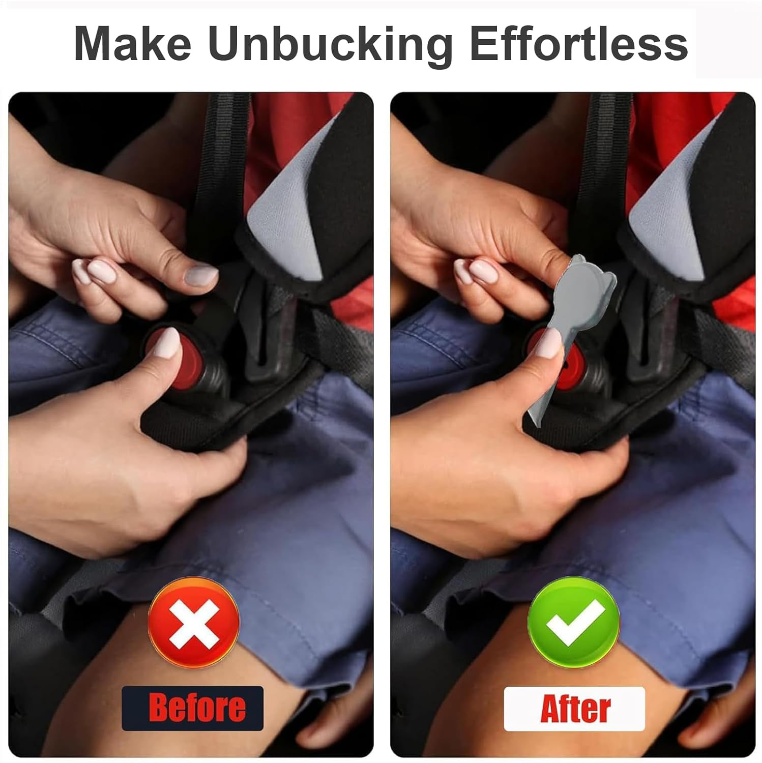 Zurligi Car Seat Release Tool, Easy Car Seat Buckle Release Aid, Car Seat Button Pusher, Auto Assistant Buckle Release Tool for Children, Baby, Toddler Car Seats image number 4
