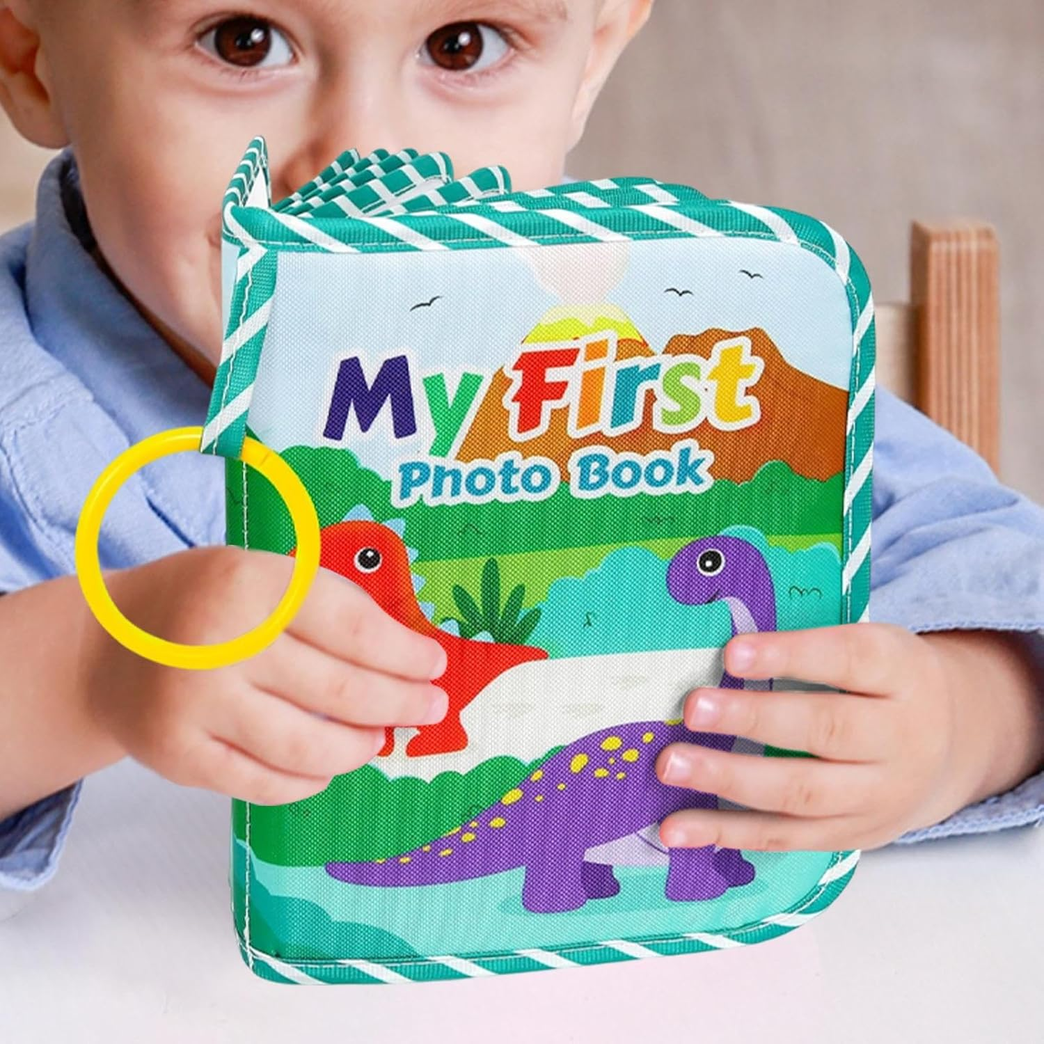 Baby Photo Albums | Cartoon Soft Photo Cloth Book | Educational Hold 4X6Inch Picture Album Collectible Keepsake for Birthday Holiday Memory image number 6