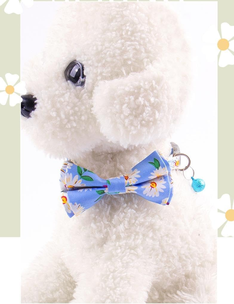 2 Pack Breakaway Cute Cat Collars with Bell Cat Collar with Bow for Girl Boy Cats Cute Bow Small Dog Collar with Bell (Style 1, S) image number 6