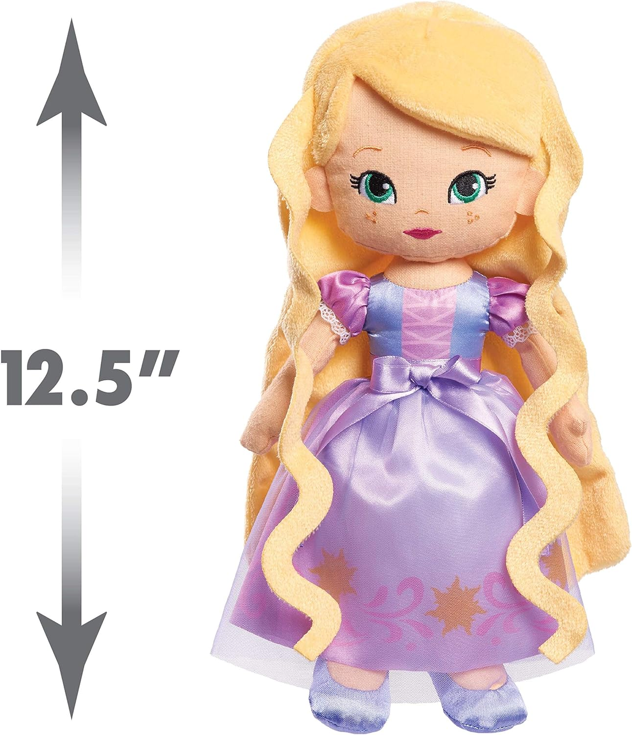Disney Princess so Sweet Princess Rapunzel, 12.5 Inch Plushie with Blonde Hair, Tangled, Kids Toys for Ages 3 up by Just Play