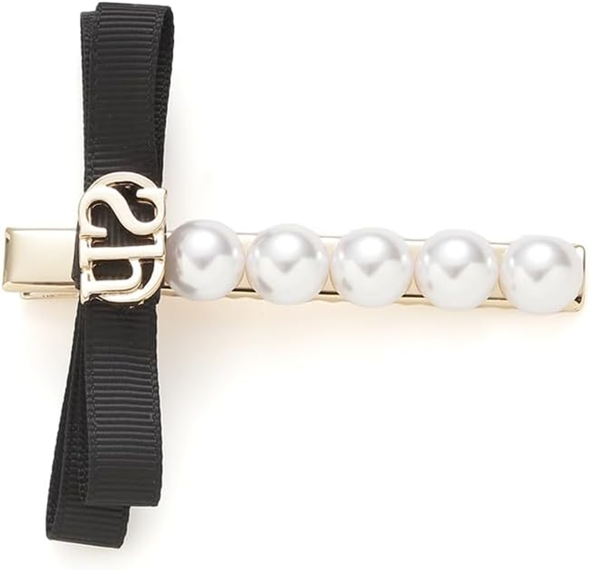 SNIDEL SHGG261248 Women'S Pearl Ribbon Pin, Black, F image number 3