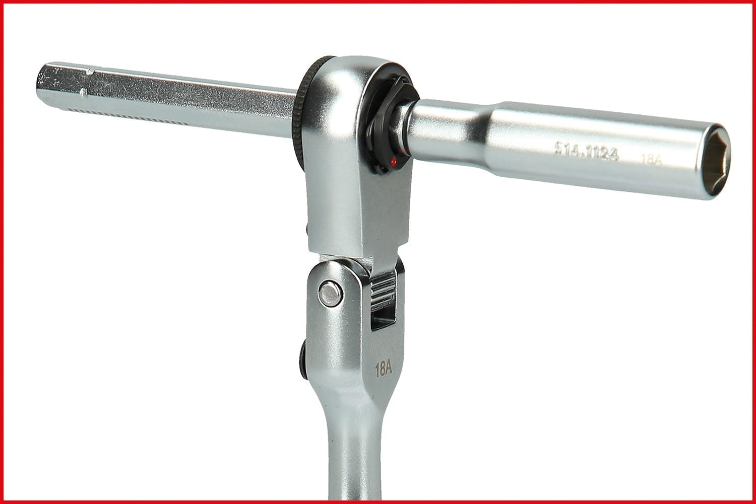 KS Tools 918.1590 1/4 Inch Bit Joint Reversible Ratchet Set with Plug Adapter for Sockets, 3-Piece image number 6