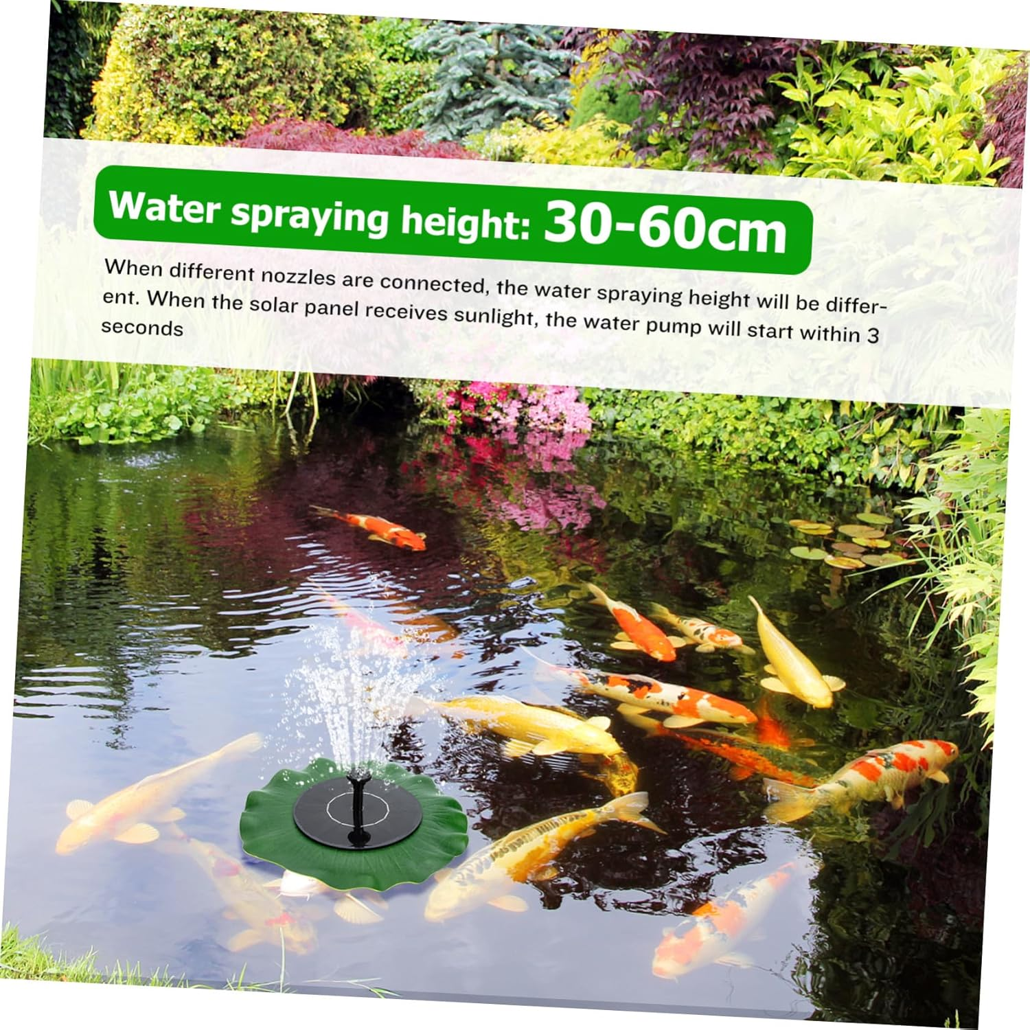 Solar Powered Outdoor Fountain with Pump for Garden Ponds Patio Water Features Easy Installation Solar Fountain Kit for Floating Decorations image number 2