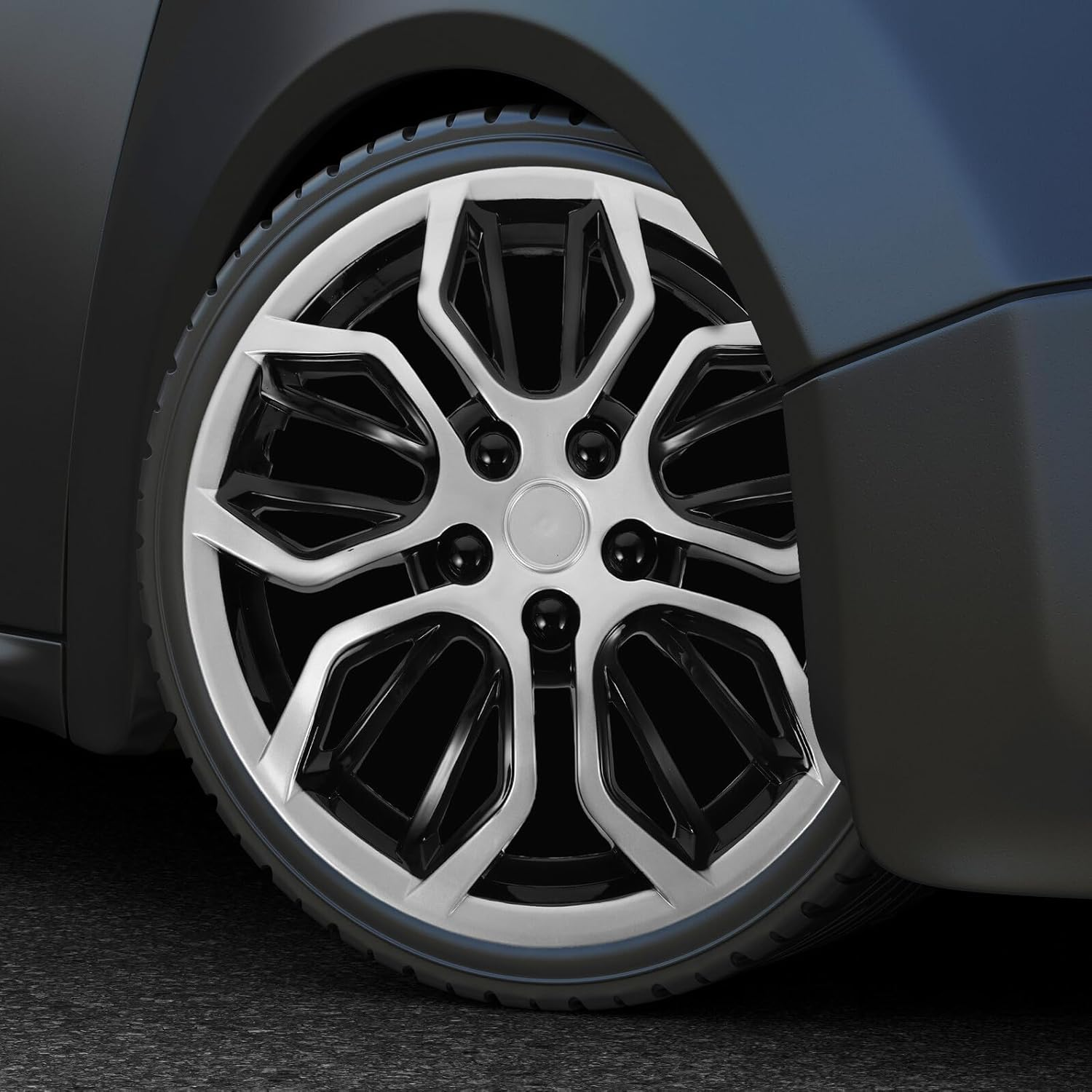 Cabilock Automotive Wheel Hub Cap Cover Trailer Wheel Rim Cover Hubcaps Replacement Fits Materials image number 6