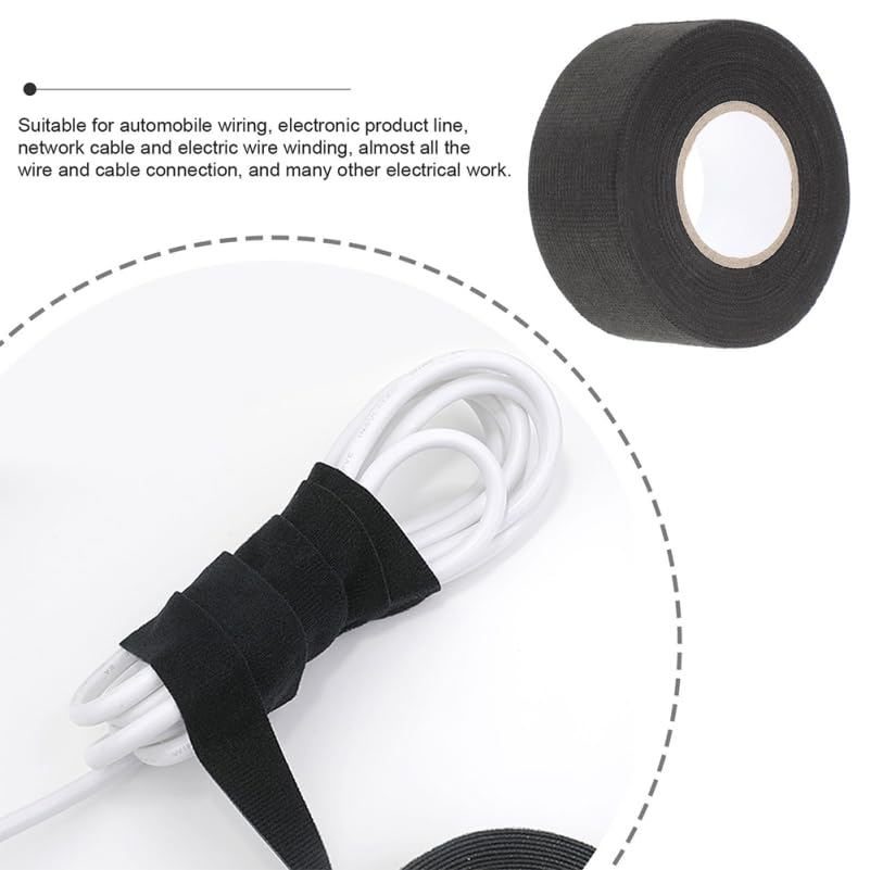 Mobestech Insulated Wiring Harness Tape Heat Shrink Tape 15M Roll for Automotive