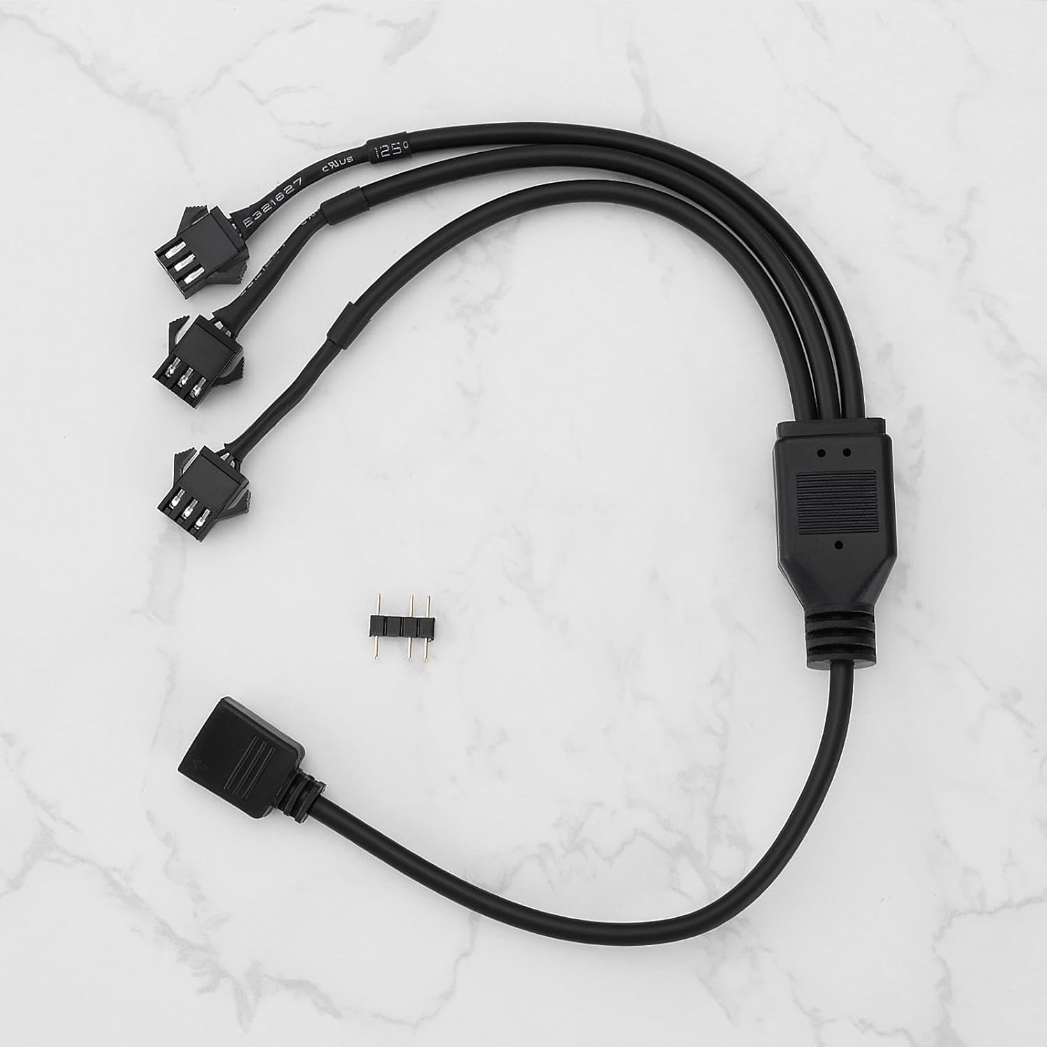 Ecsing 2Pcs 5V 3Pin ARGB Female to SM Female Adapter Cable 1 to 3 ARGB Split Cable 30CM for PC LED Strips 5 V ARGB Fan Computer Chassis image number 5