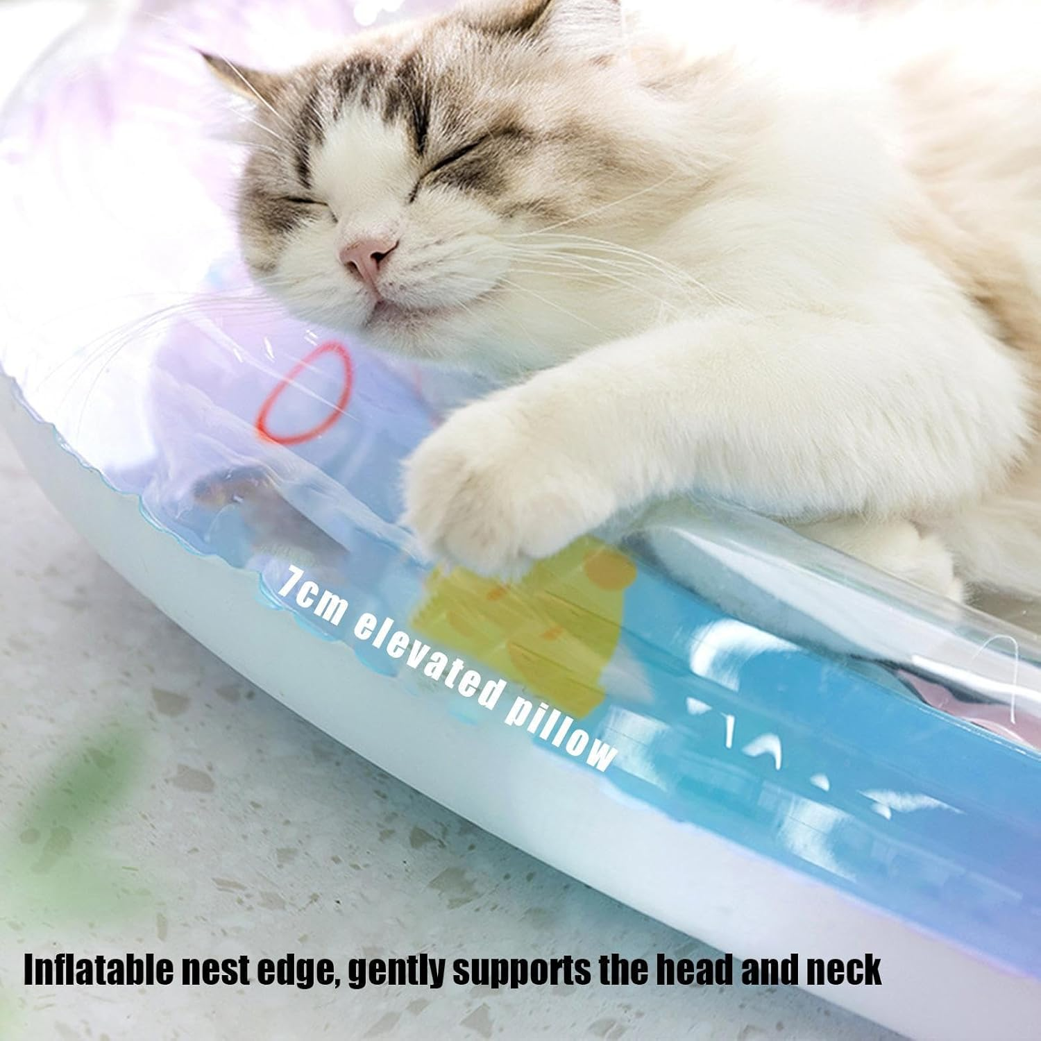 Moreeulsi Cat Water Play Mat,Cooling Pad for Cats with Air Pump | Anti-Scratch Water Sensory Pad for Relaxation Entertainment Outdoor Cooling Floor Home image number 1