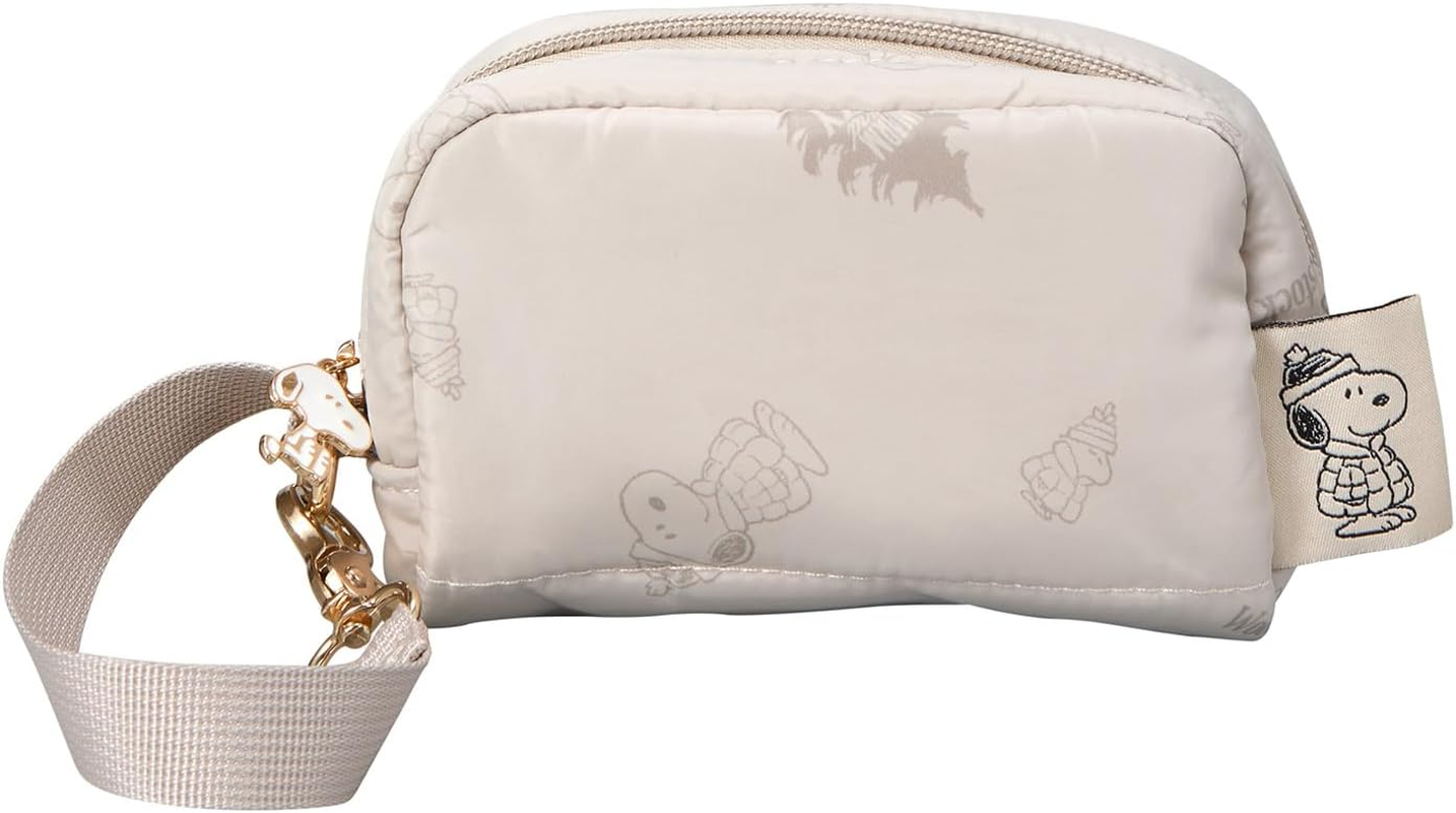 Shifree Peanuts Snoopy Pouch, Accessory Case, Cosmetic Pouch, Travel Pouch - Pn181. Ivory Down image number 5