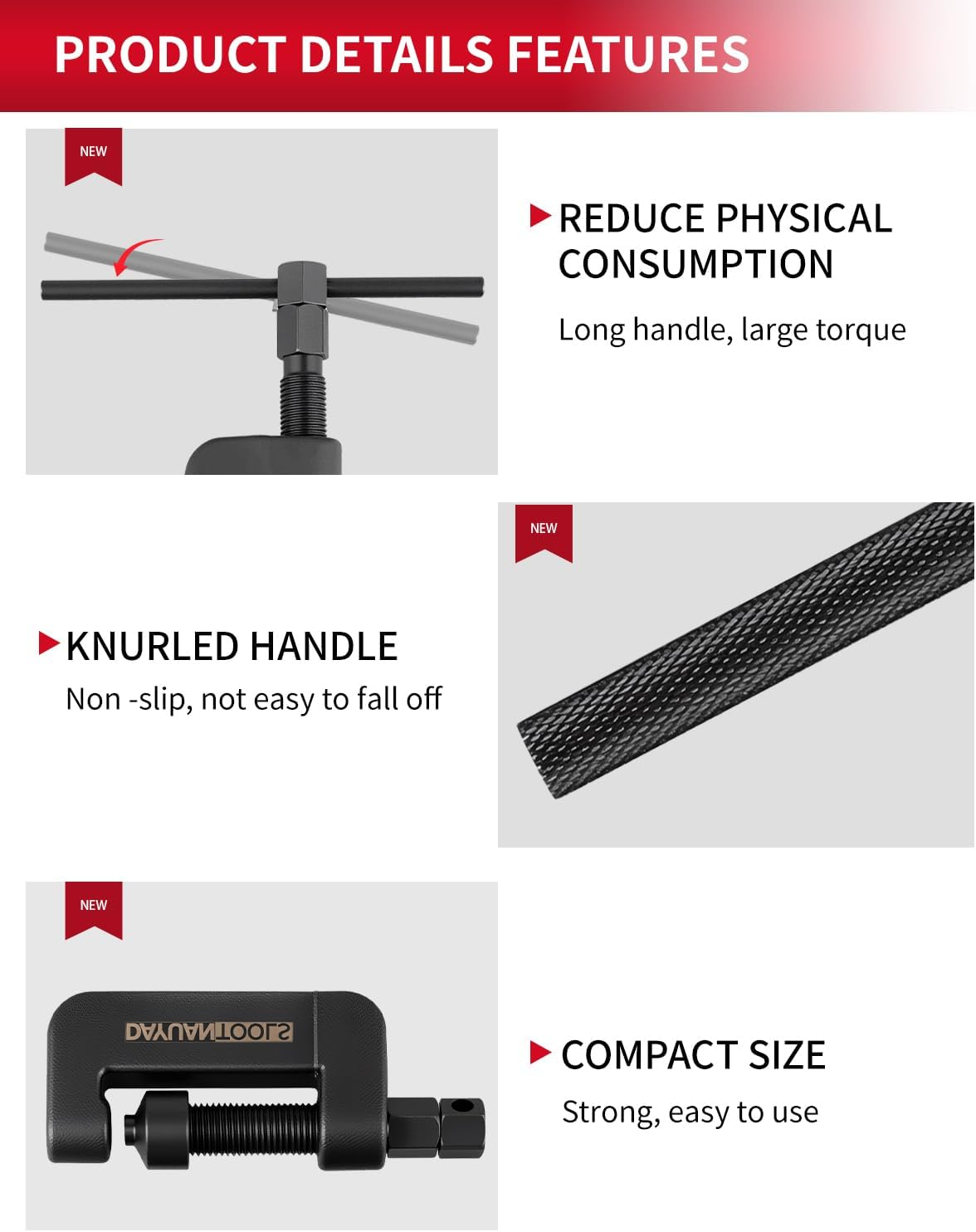 Chain Breaker 13-Piece Set with Carrying Case &ndash; Chain Cutter and Riveter for Motorcycle, Bike, ATV