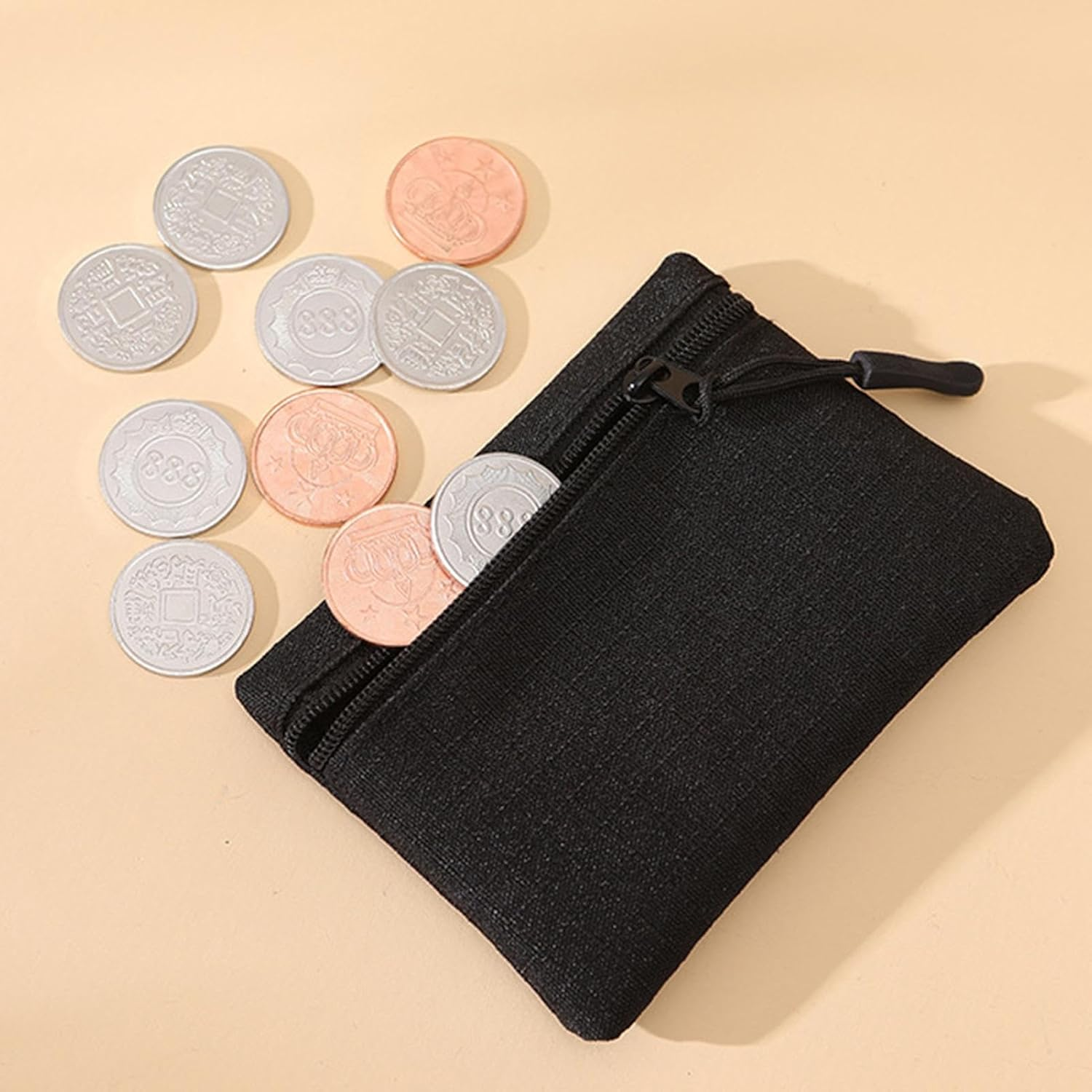Coin Purse, Oxford Cloth Makeup Toiletry Bag - Coin Purse Makeup Toiletry Bag for Women Men and Zipper, Black, Se R&eacute;f&eacute;rer Au Descriptif, Refer to Description image number 6