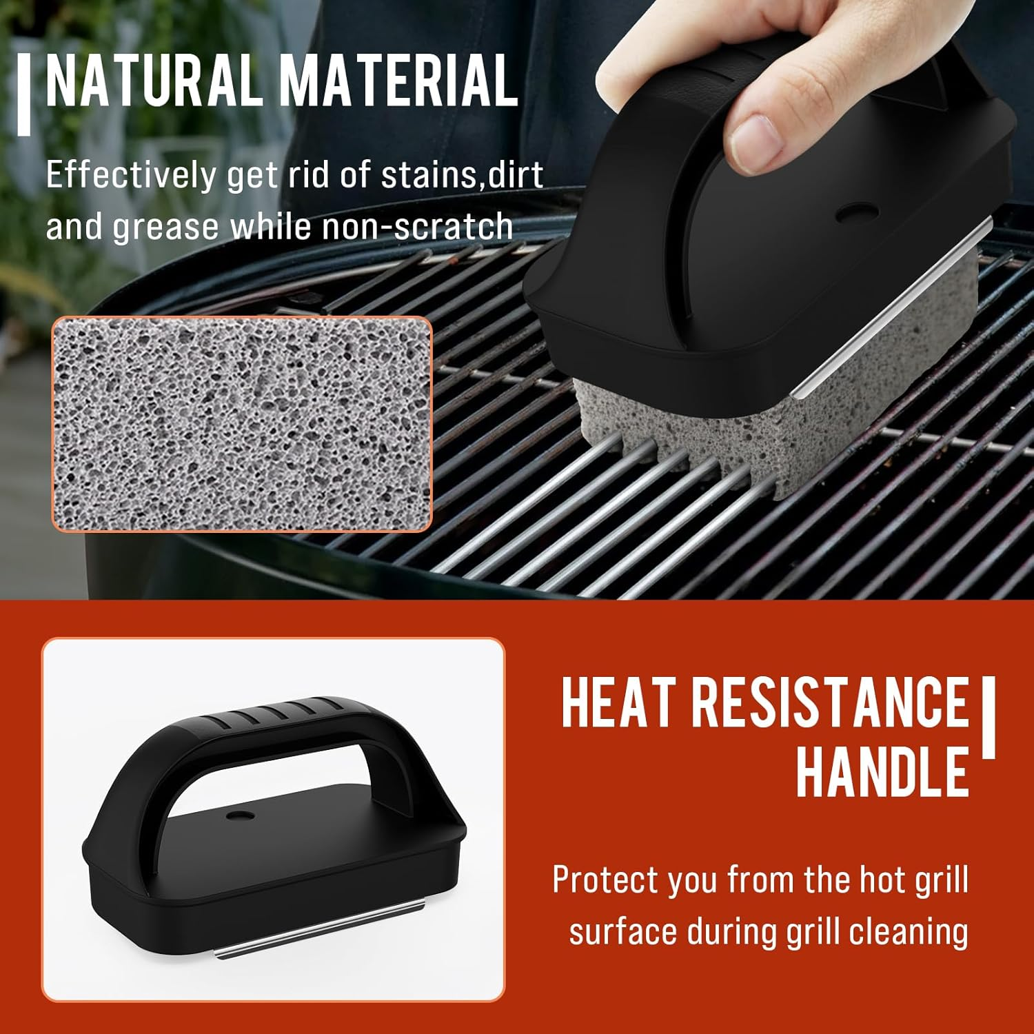 Griddle Cleaning Kit for Blackstone, Flat Top Grill Cleaning Kit with Grill Stone, Griddle Scraper & Griddle Brush Easy to Remove Stain image number 3