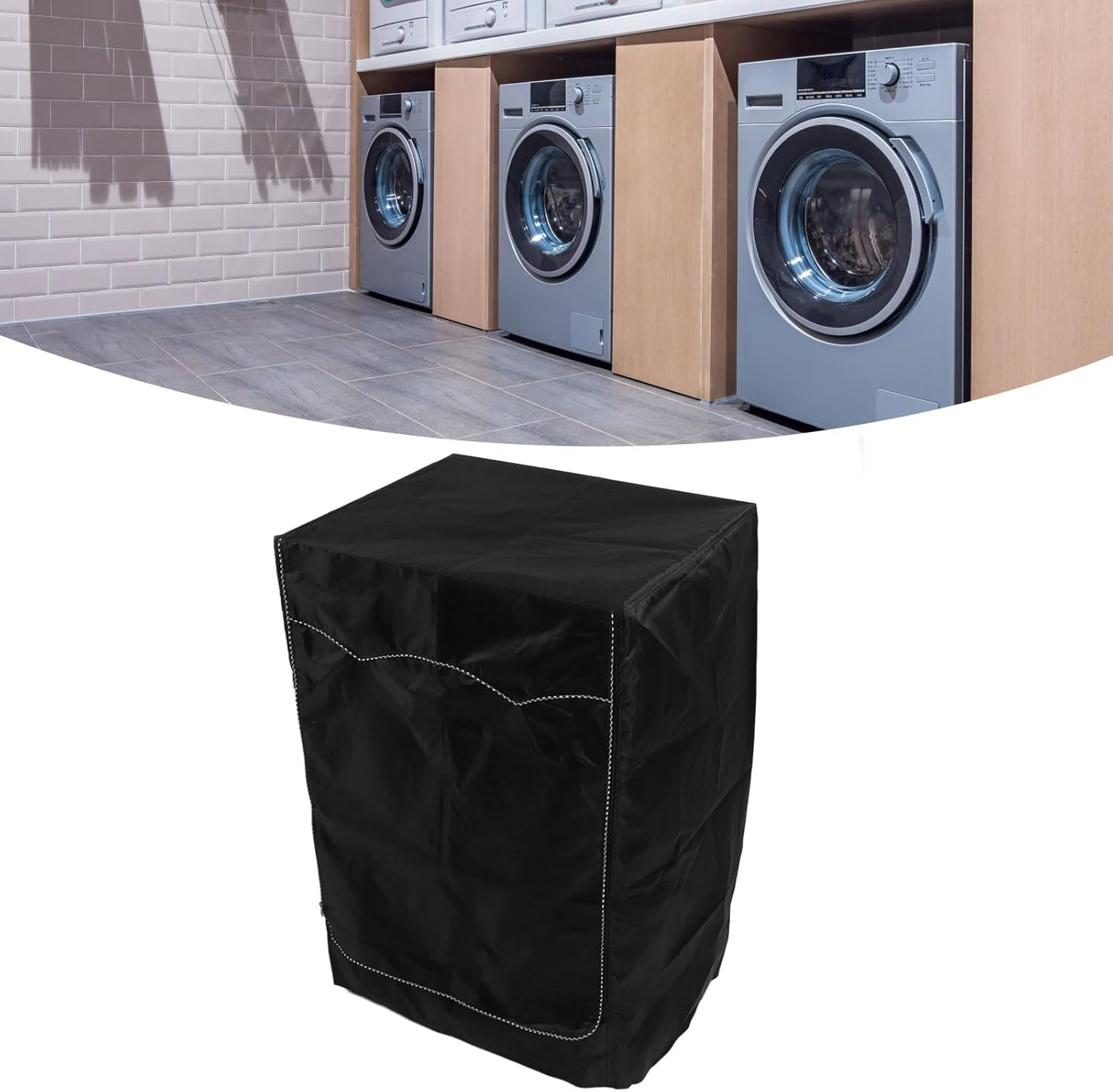 Washer and Dryer Covers for outside Washing Machine Cover for Outside, Durable Washing Machine Cover for All Seasons, 63 X 68 X 100 Cm Household Appliances image number 4