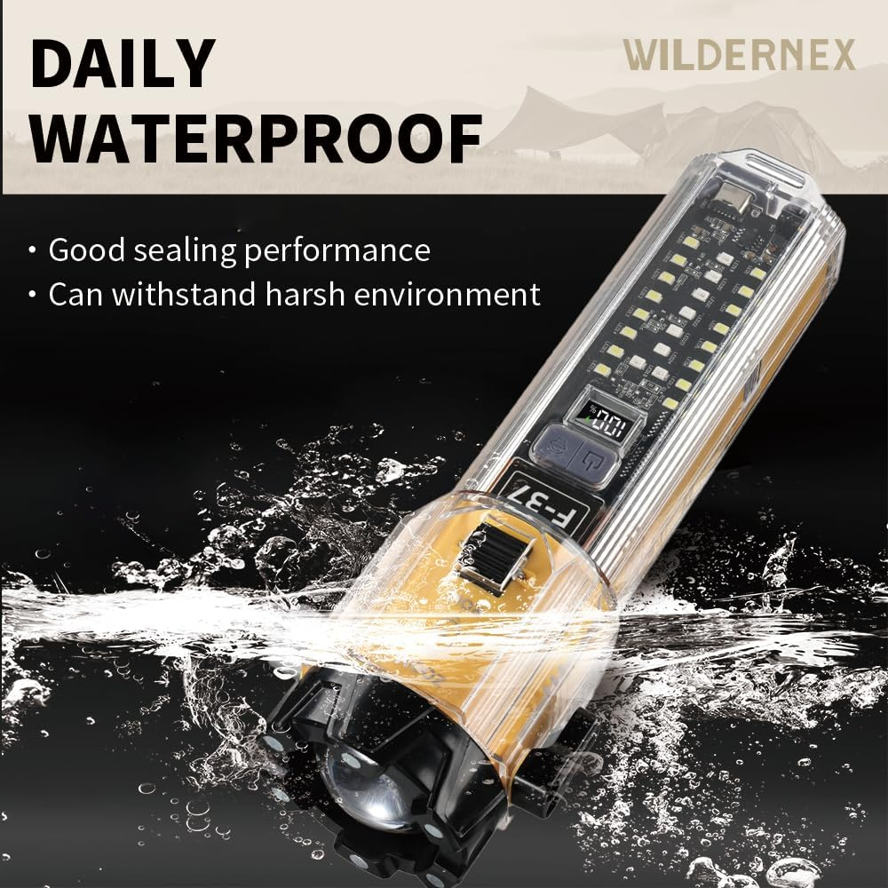 Car Safety Flashlight, Super Range Multi-Function LED Tactical Flashlight, Seat Belt Cutter, Siren, Ignition and Porwer Bank, Powerful Handheld Flashlight for Camping Emergency【Wildernex】 image number 4