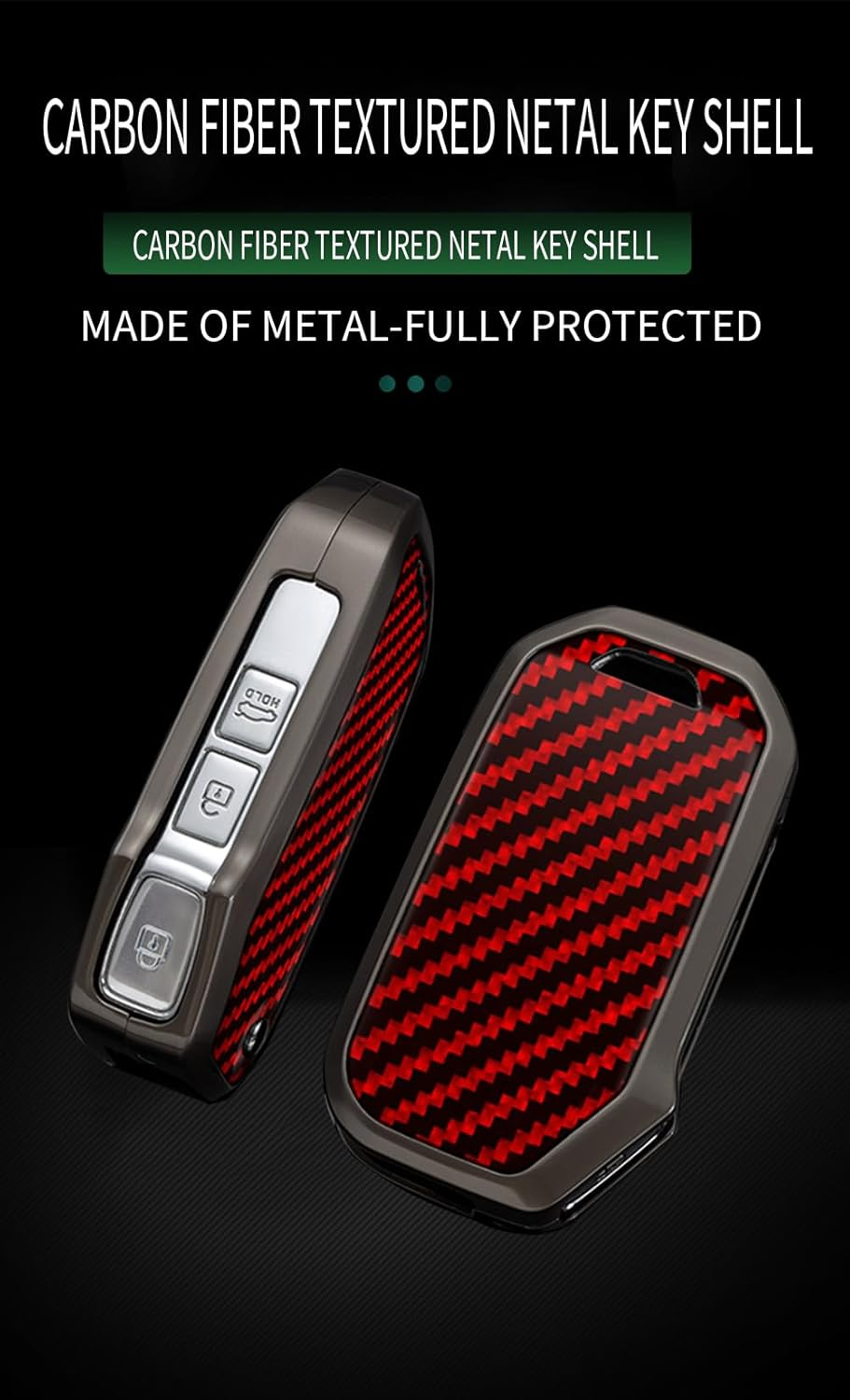 Ontto Alloy Car Key Fob Cover Fit for KIA Sportage R GT Stinger GT Sorento Ceed CD Cerato Forte 2018 2019 Flip Key Case Keyring Smart Key Shell Holder Keychain Protector Accessories Black A image number 6