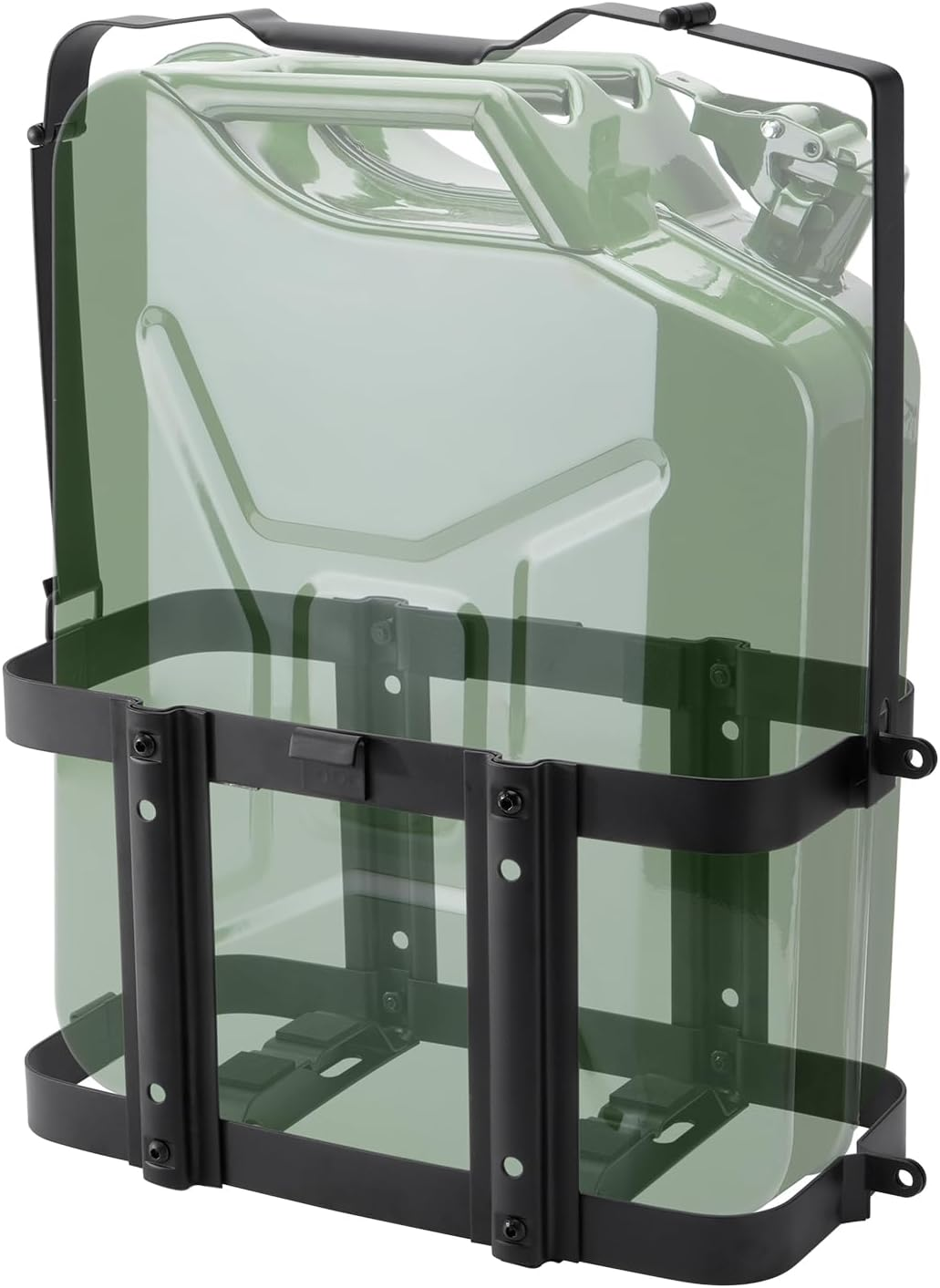 SPARKWHIZ Jerry Gas Can Holder, 5 Gallon / 20 Liter Steel Jerry Can Mount, 2023 Upgrade image number 6