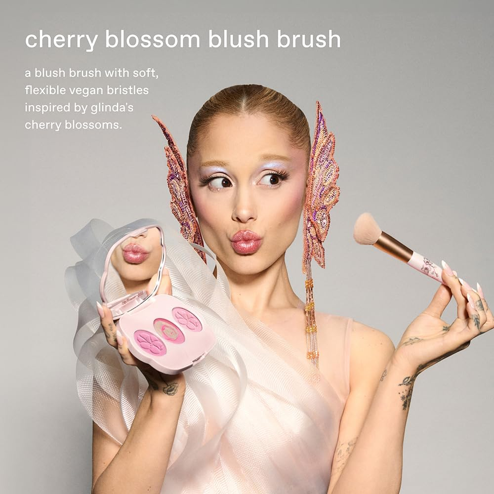 R.E.M. Beauty X Wicked: for Good | Cherry Blossom Blush Brush | Soft, Plush Bristles | Perfect for Building and Blending | 1 Count image number 2