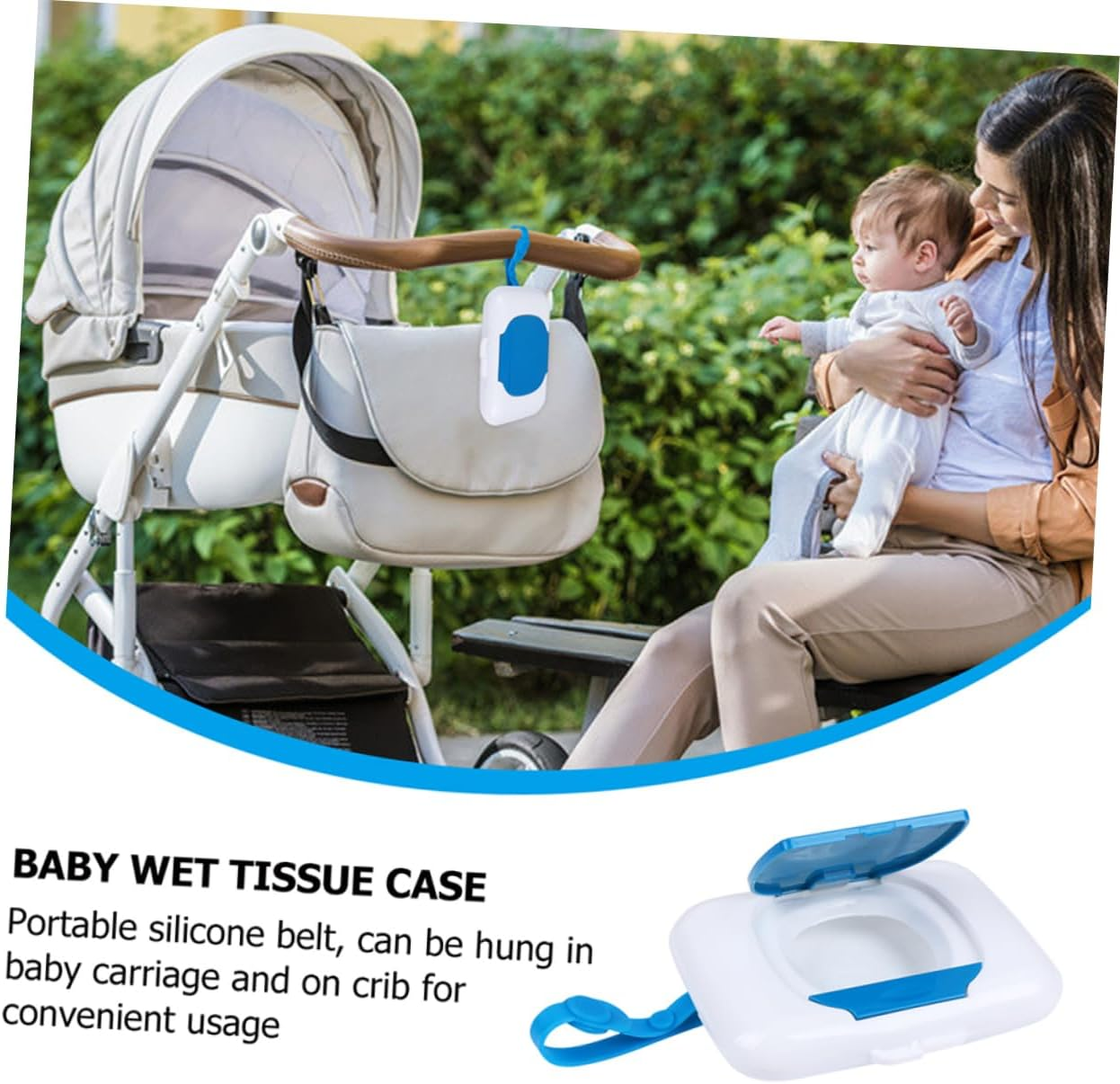 2Pcs Wipes Storage Box Portable Travel Wipes Case Compact Wet Tissue Holder Moisture-Sealing Cover Material for Easy One-Handed Use