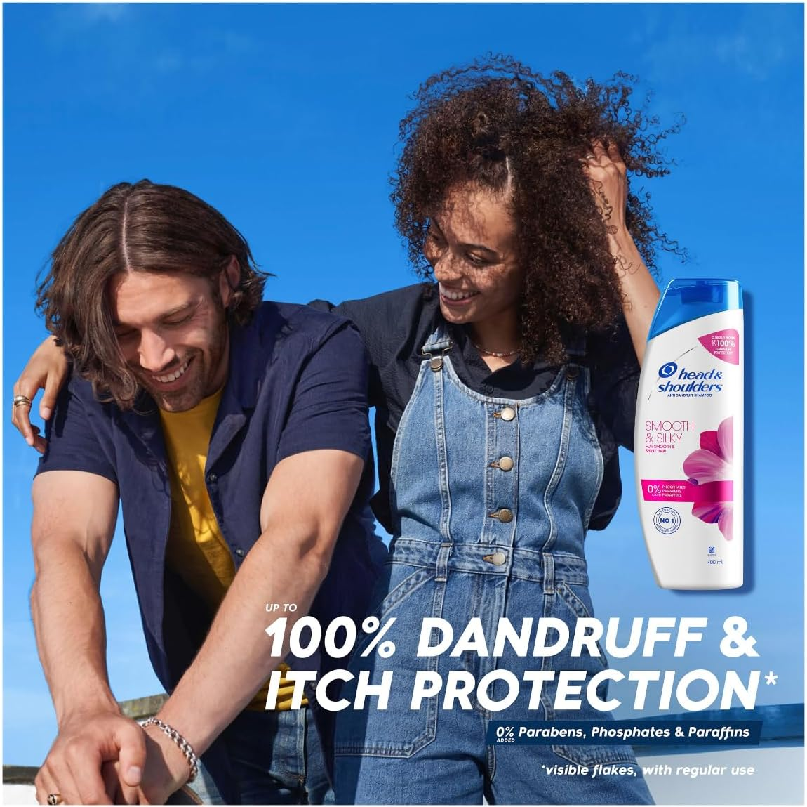 Head & Shoulders Smooth & Silky anti Dandruff Shampoo Refill 1.1L Shampoo image number 4