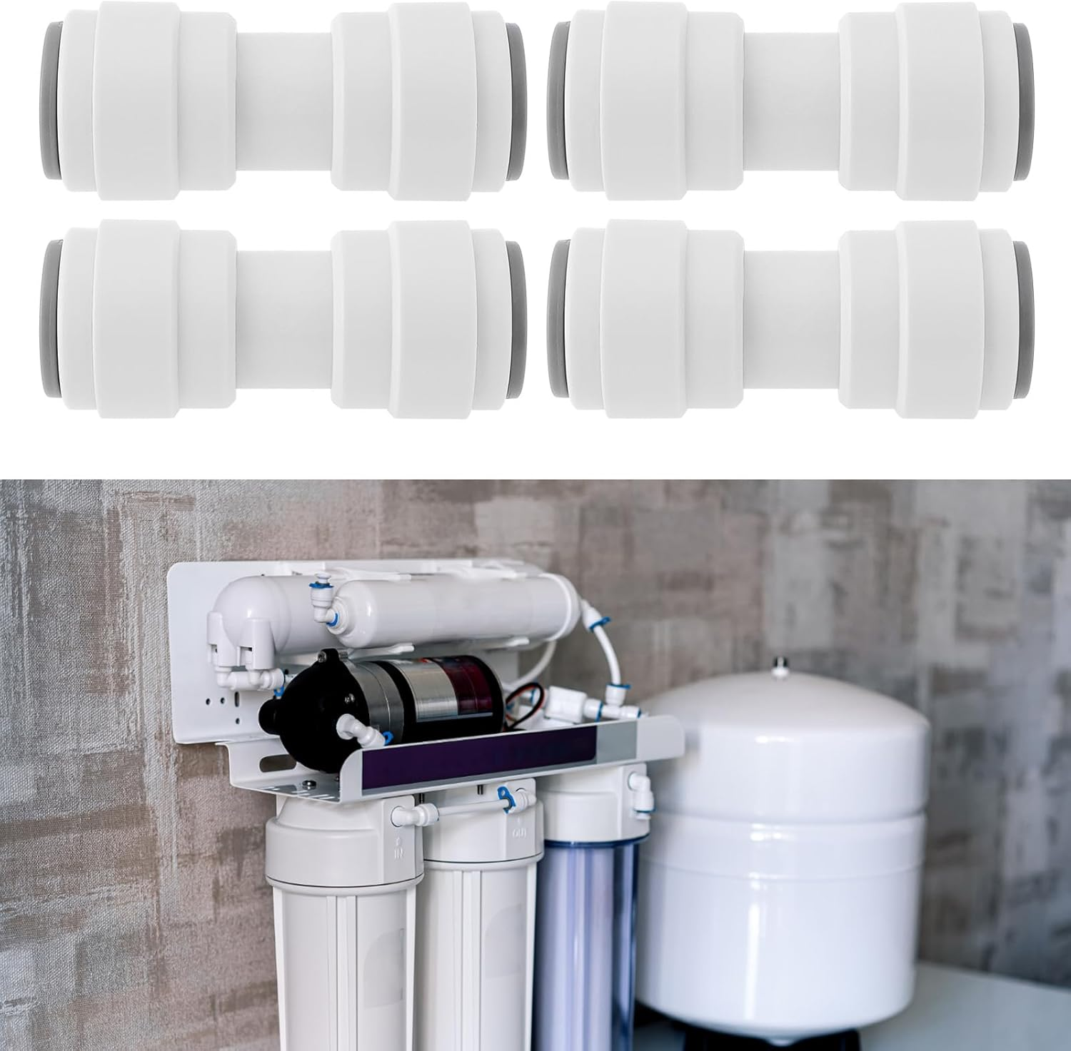 SG Store 4Pcs 12Mm Straight Push Fit Pipe Water Connector Straight Coupling 12Mm Peplace Part PM0412E WS1204 for Water Pipe Connection White image number 5