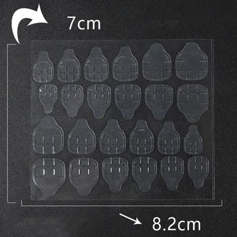 Premium Double-Sided Adhesive Nail Stickers, 24/2400 PCS Clear Press-On Nail Tabs, Strong Glue Tape for False Nails, Easy Application & Removal, Perfect for DIY & Professional Use