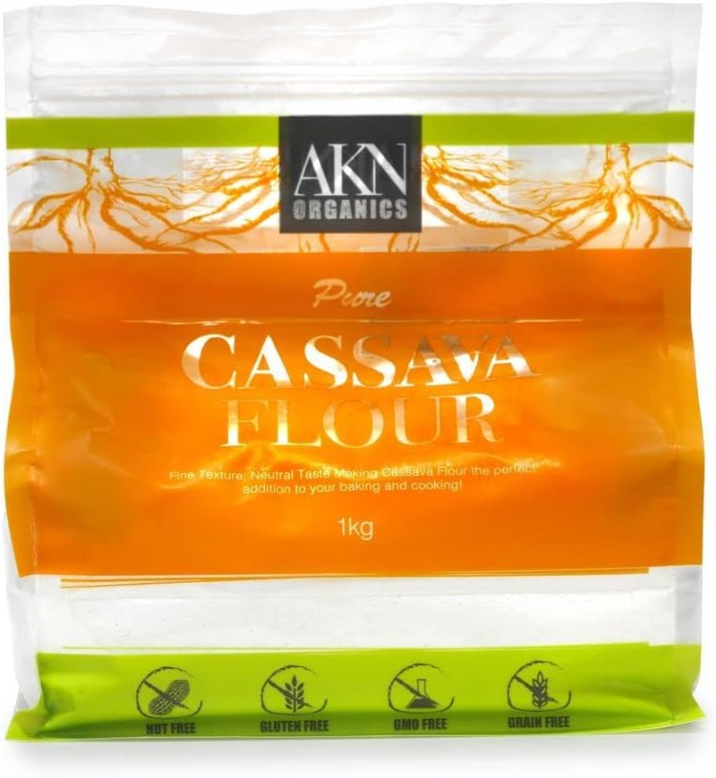 Akn Organics Pure Cassava Flour 1 Kg