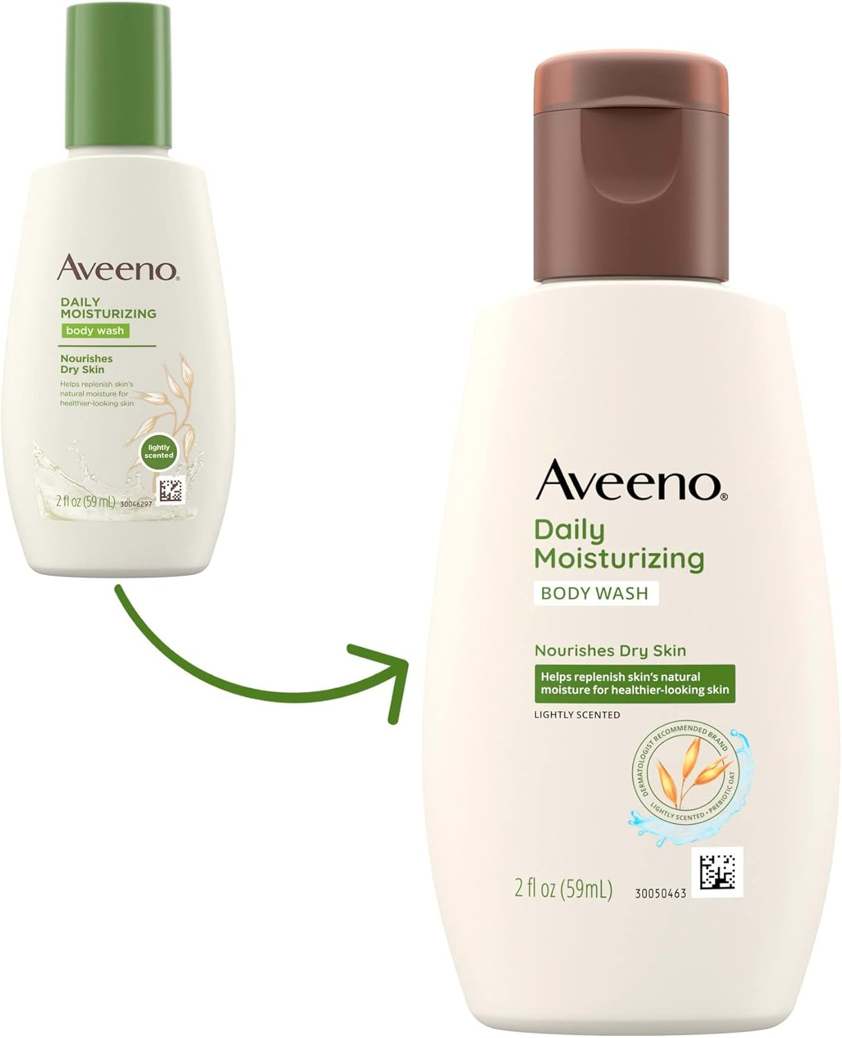 Aveeno Daily Moisturizing Body Wash, Travel Size, 2 Fluid Ounce (Pack of 6) image number 5