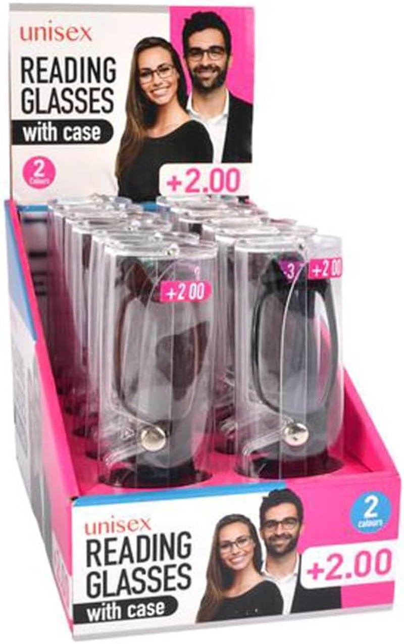 Yatsal Unisex +2.00 Magnifying Reading Glasses with Case image number 2