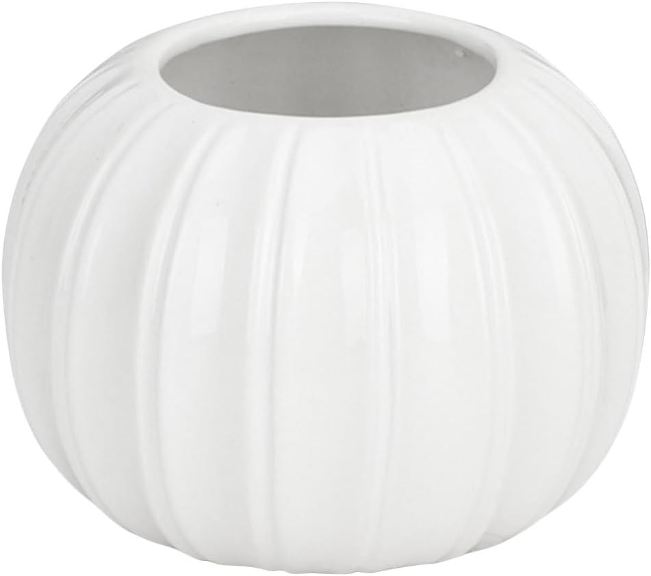 DECHOUS Succulent Planter Pots White Ceramic Pumpkin Vase Bubble Vase for Flower Arrangement Hydroponic Planter for Dried Flower image number 6