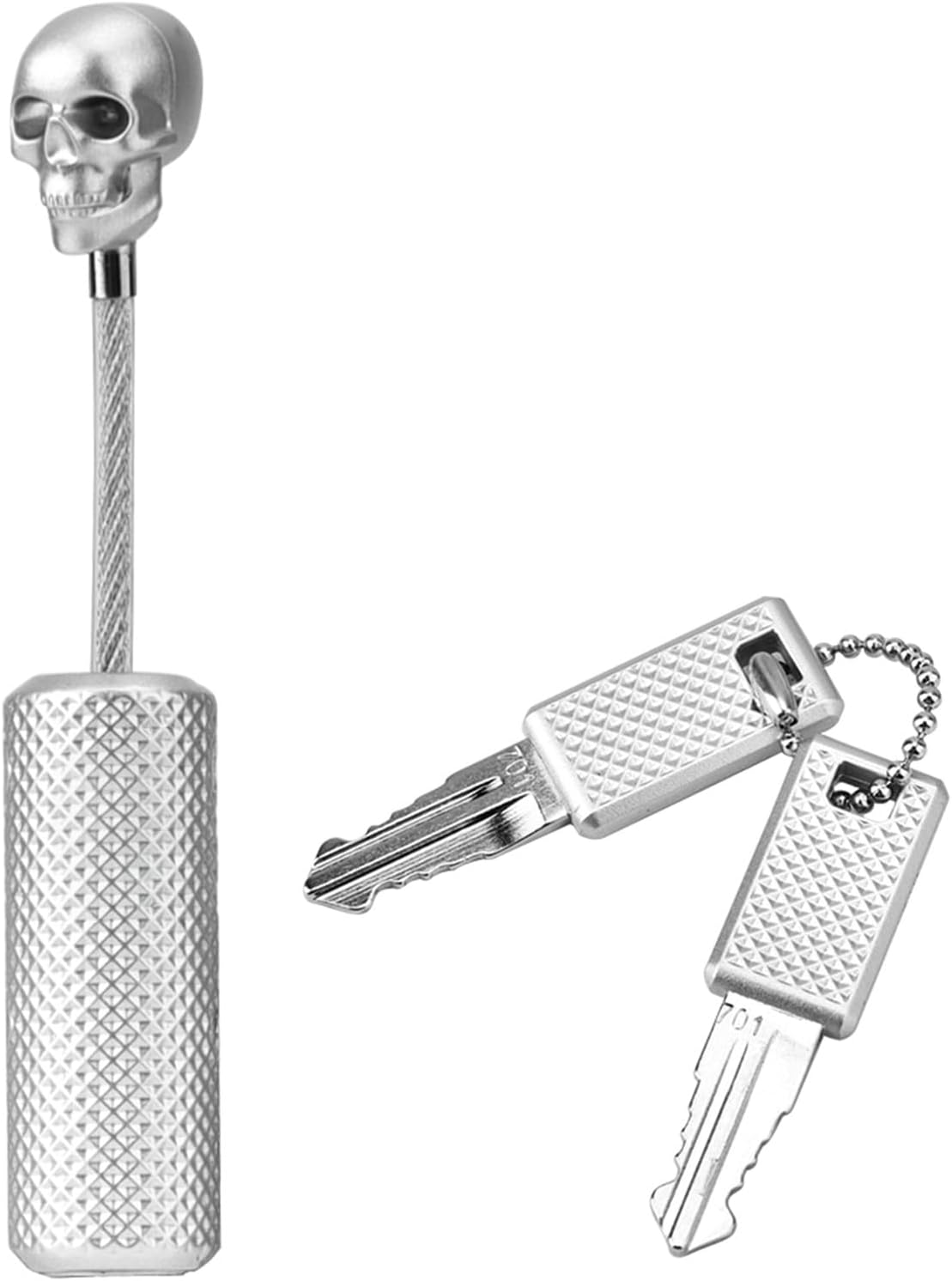 Fayelume Skull Luggage, 3.5 * 0.6 * 0.6In Zipper Lock, Bag Lock Suitable for Wallets, Suitcases, Backpacks, Computer Cases, Etc image number 2