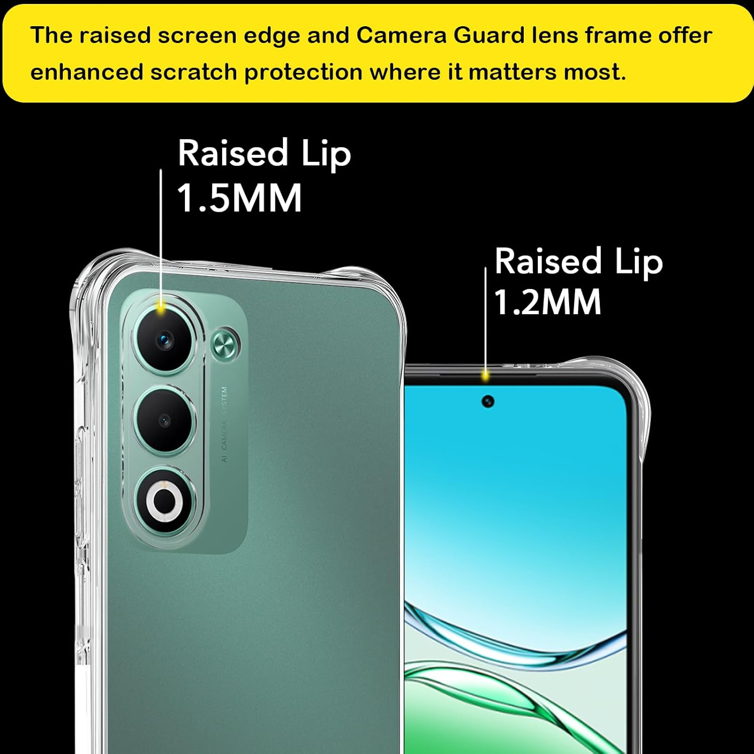 USTIYA Case for Oppo A5 4G/5G Clear TPU Four Corners Protective Cover Transparent Soft image number 6