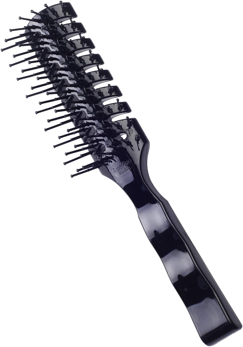 Mens Vented Hair Brush for Blow Drying, anti Static Vent Hairbrush for Styling Fine, Curly, Wavy, Wet or Dry Hair Long Black image number 3