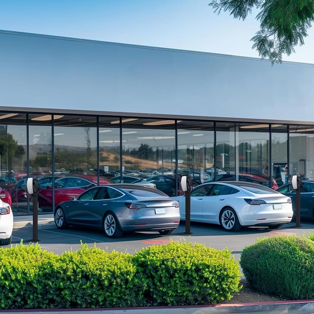 EV Charger Stand for Tesla Gen 2/3 Wall Connector Compatible with All EV Models Durable Pedestal Mount Station for Outdoor Charging with Corrosion Resistance image number 1