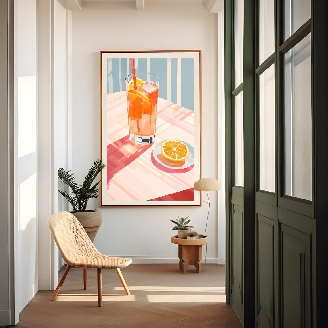 6 Pack Paint by Numbers Kit for Adults, DIY Orange Juice Acrylic Paint by Number Kits on Canvas without Frame, Cocktail Adult Paint by Number Art and Craft for Home Wall Decor 7.8X11.8Inch image number 4