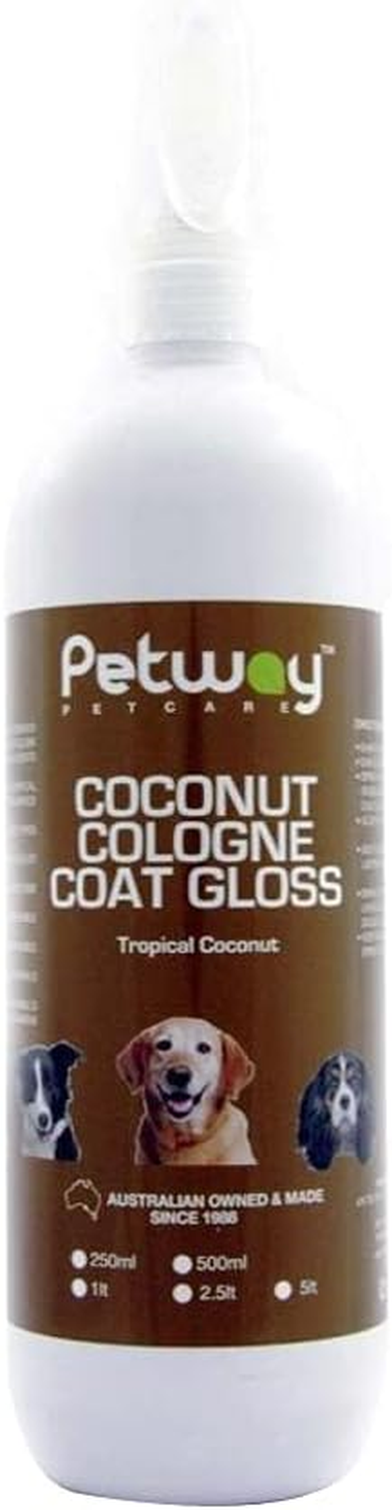Petway Petcare Coconut Cologne Coat Gloss for Dogs and Puppies, Dog Cologne Spray with Coconut for Conditioning, Dog Gloss with Deodoriser, Pet Odor Eliminator and Dog Spray for Grooming, 250Ml image number 5