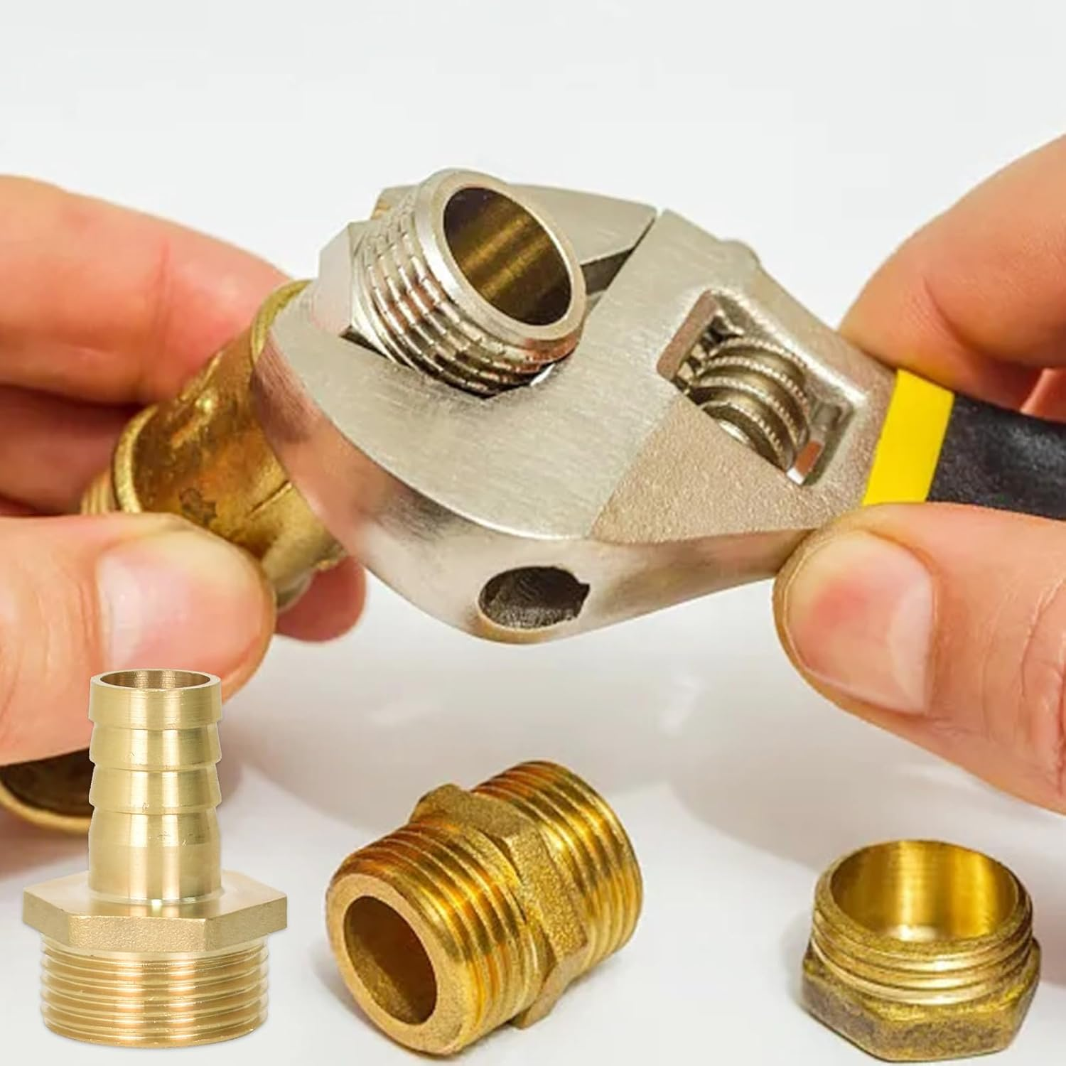 Hose Barb Connector, 1 Inch Male Threaded Tap Connector for Hose Pipe, 19Mm Barbed X G1 Brass Hose Fitting, Connector for Hose Water Pipe Gas Pipe image number 6