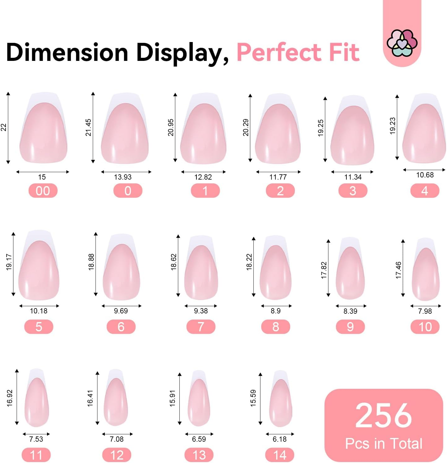 SAVILAND Press on Nails: Everlasting Gels Nail Kit Pink Medium Coffin Nail Tips 256 Pcs Full Cover Soft Gel Fake Nails with Solid Nail Glue Gel U V Lamp Nail Drill French Tip Tool Home DIY image number 4