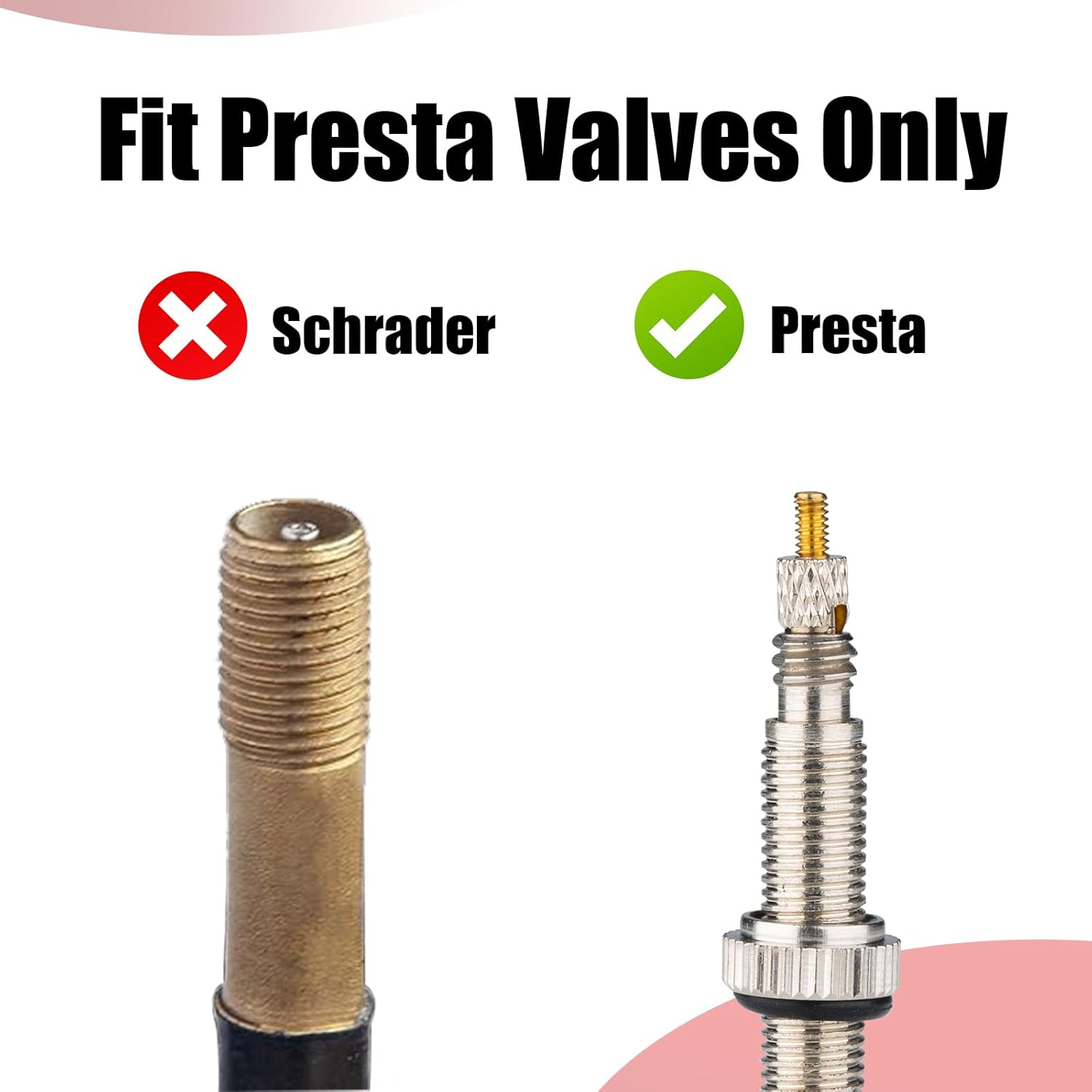 Red Plastic Bike Tire Valve Caps (20 Pack) - Compatible with MTB, Road Bike, Bicycle - Presta/French Valves - Transparent image number 7