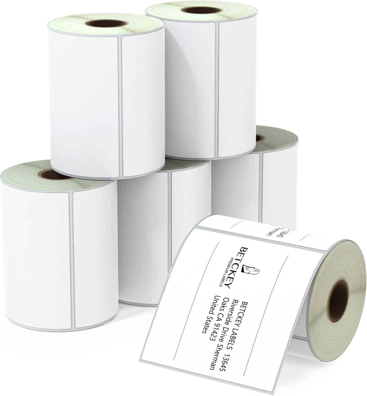 BETCKEY - 102Mm X 102Mm(4 in X 4 In) Perforated 350 Compatible with Zebra & More Printers [6 Rolls/2100 Labels] image number 5