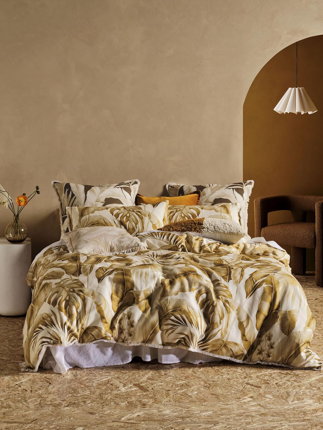 Linen House Marseille Honey Quilt Cover Set, Double Bed image number 3