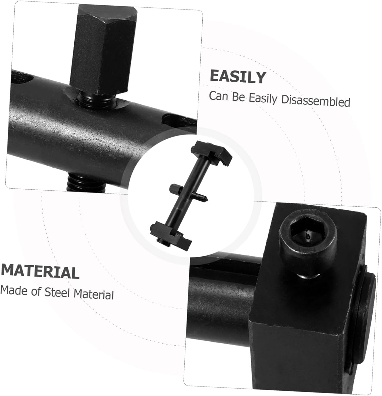 COOLHIYA Crankshaft Pulley Removal Tool Heavy Duty Pulley Puller Kit Universal Automotive Mechanic Tool for Power Steering Pump and Bearing Disassembly image number 6